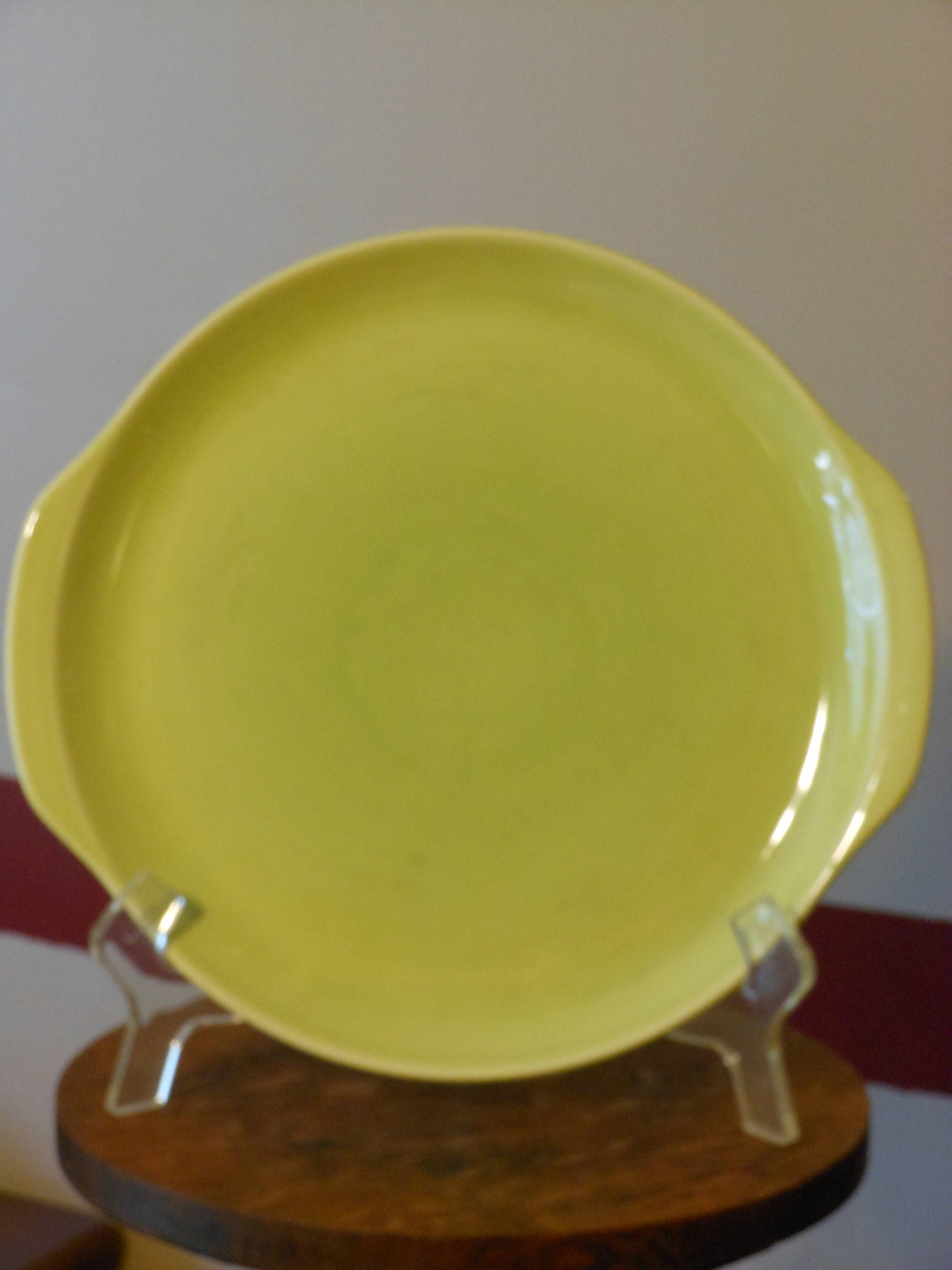 Vintage 12inch Round Yellow Platter