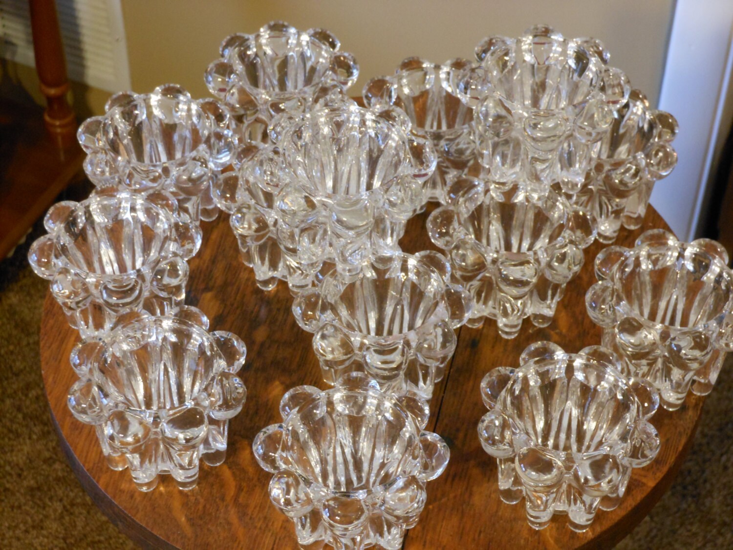 14 Fluted Glass Votive Candle Holders