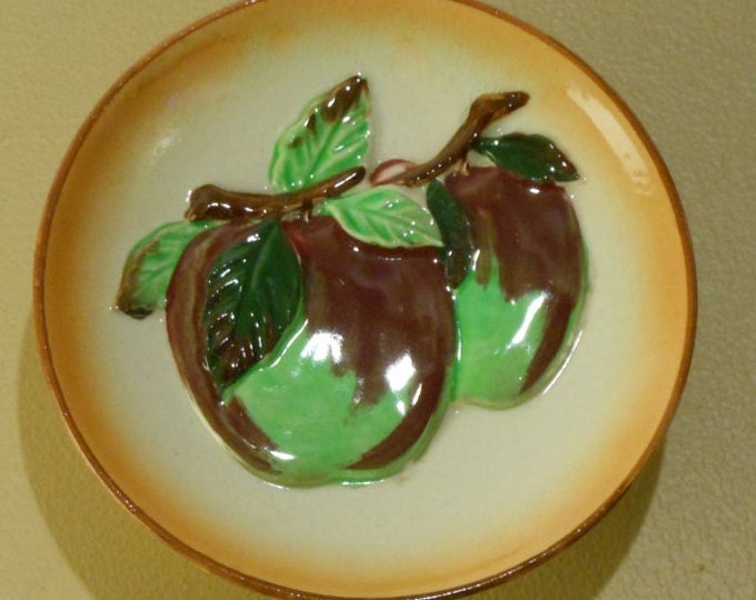 Double Apple Plate Wall Pocket Made in Occupied Japan