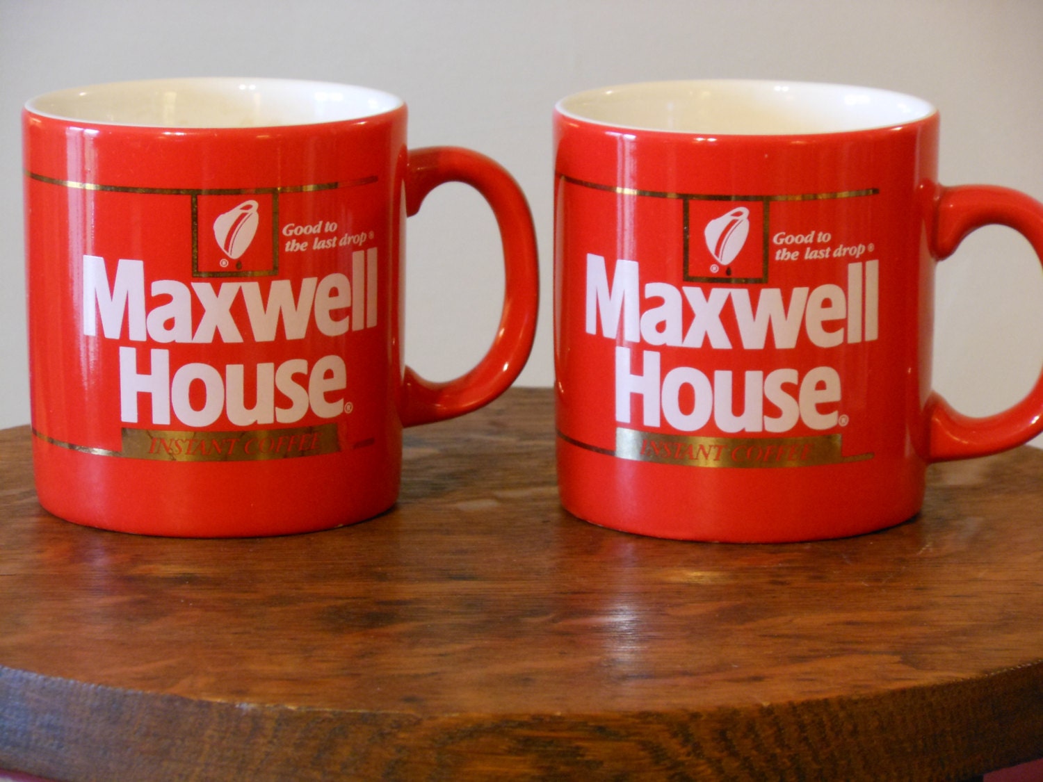 Classic Red Maxwell House Coffee Mugs
