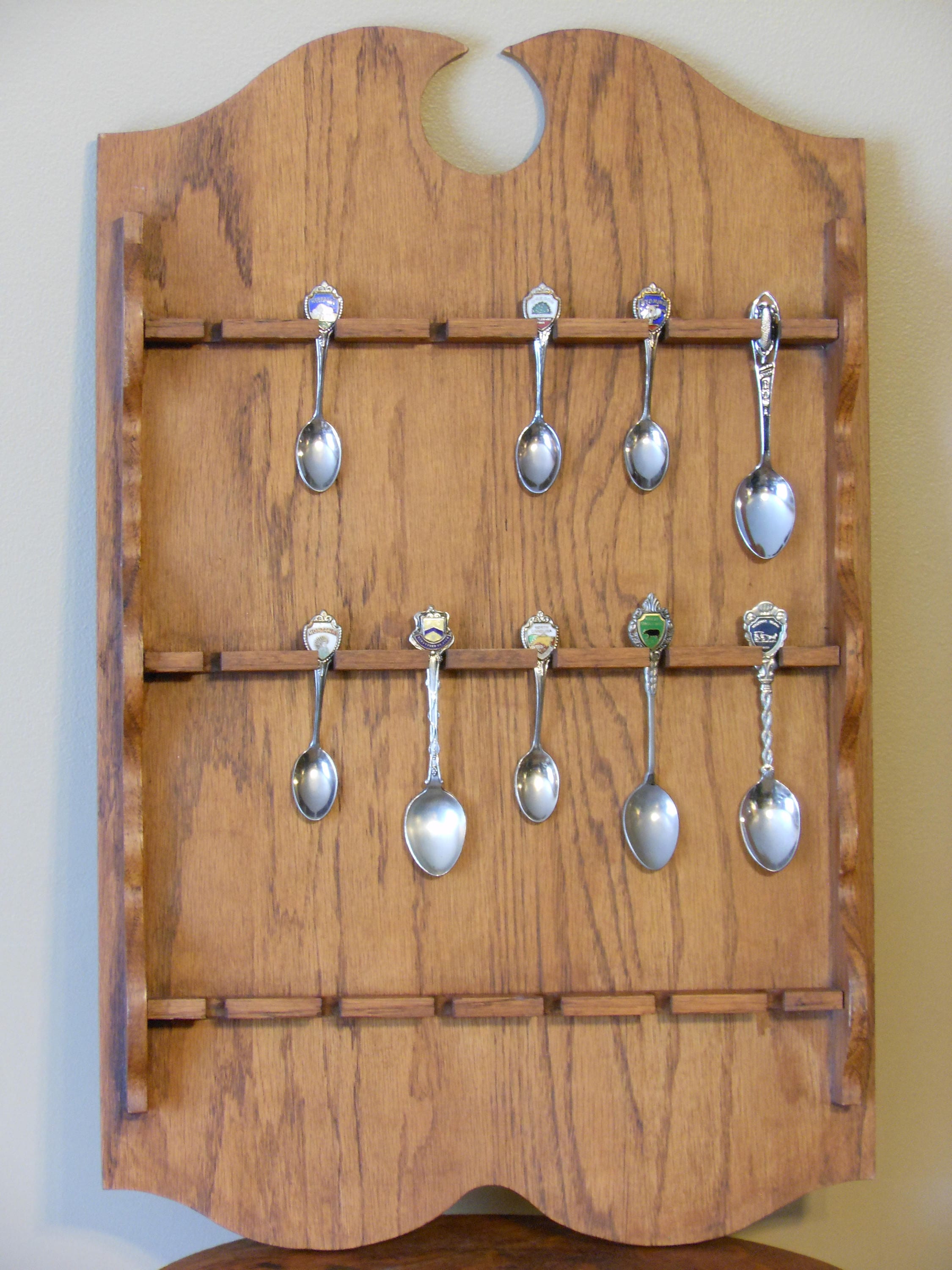 Collectible Spoons and Wooden, Hanging Display