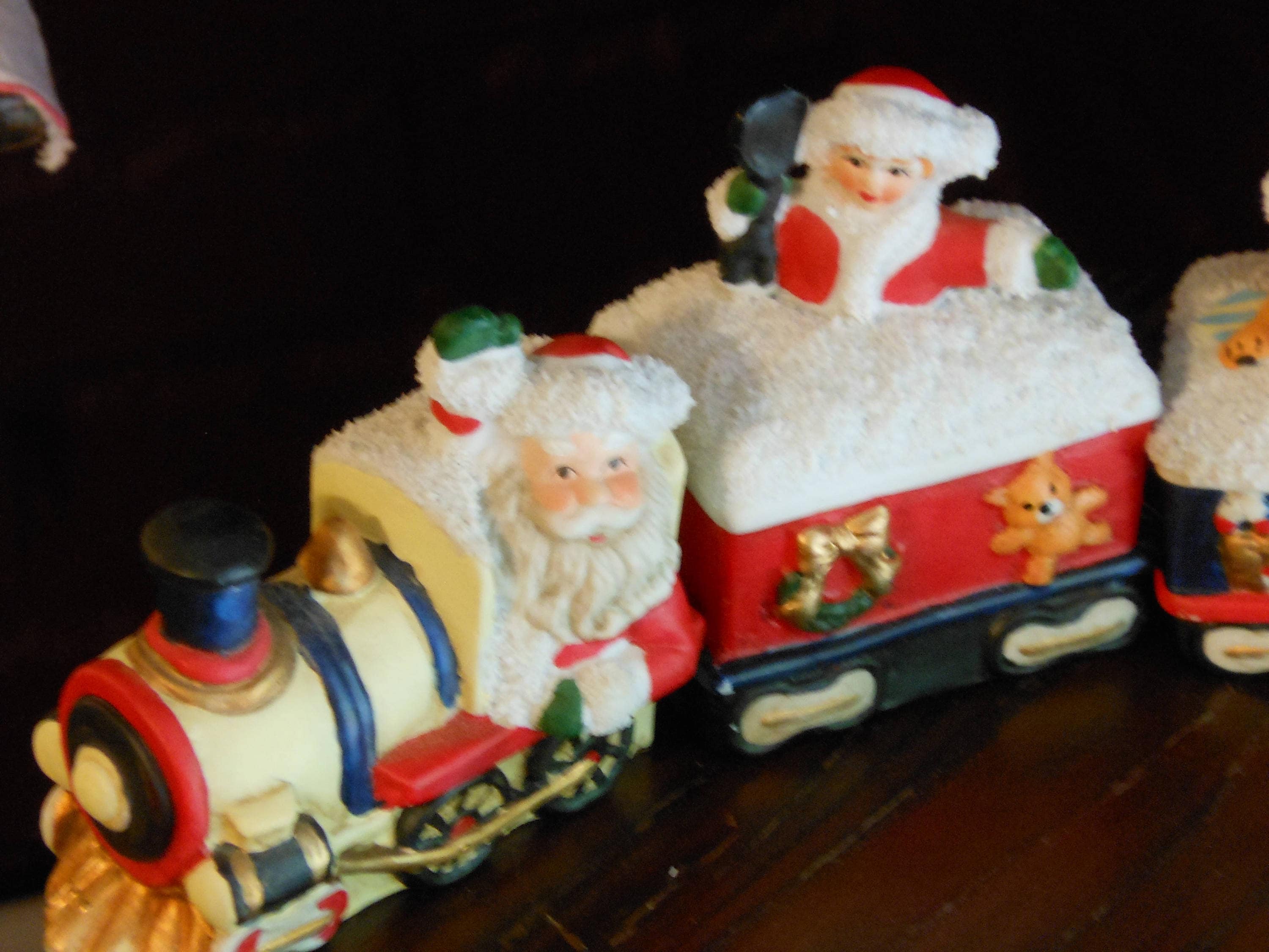 Four-Piece ArtMark Porcelain Christmas Train