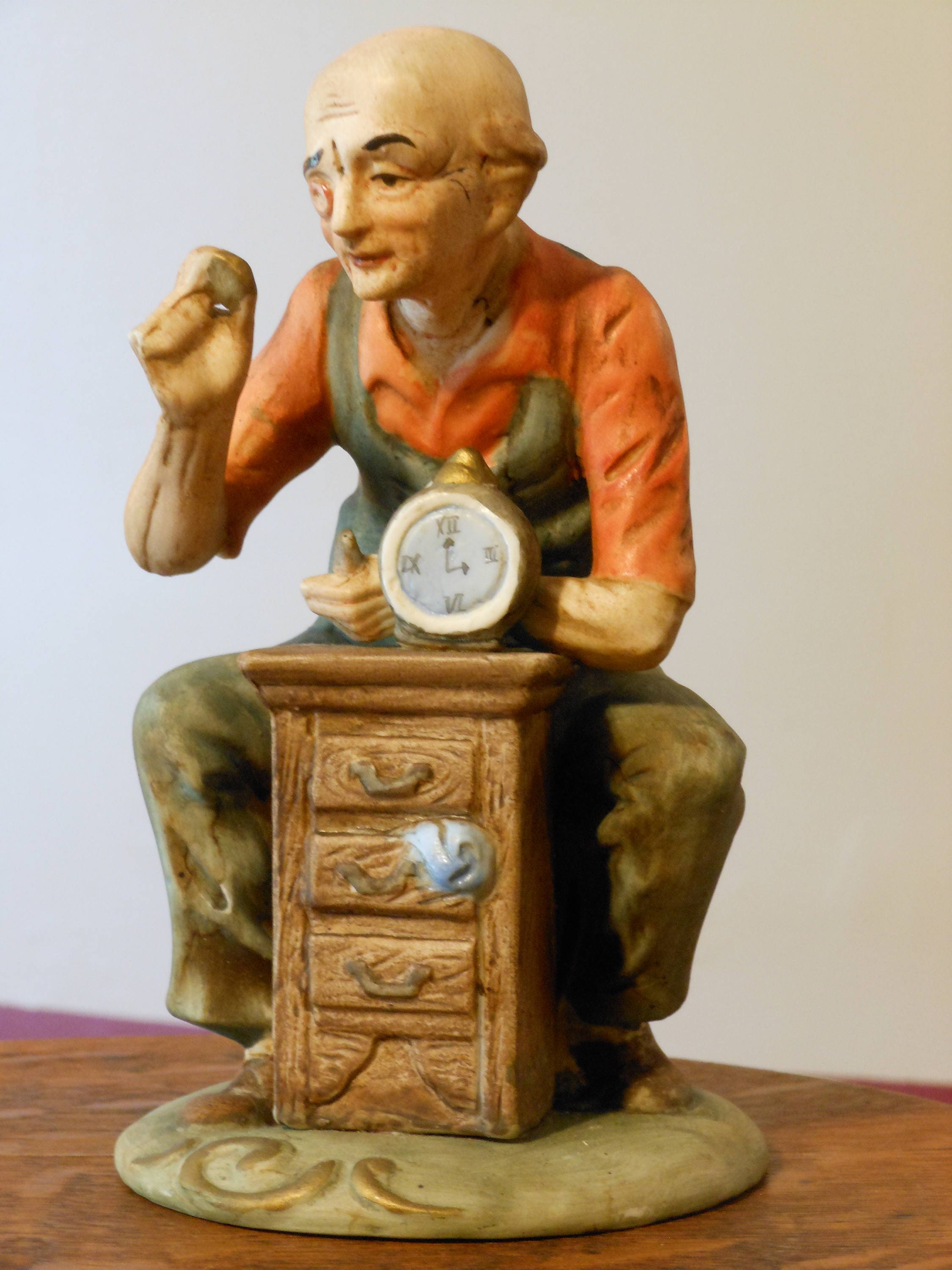 Jeweler, Clock Maker Figurine (RESERVED ITEM)