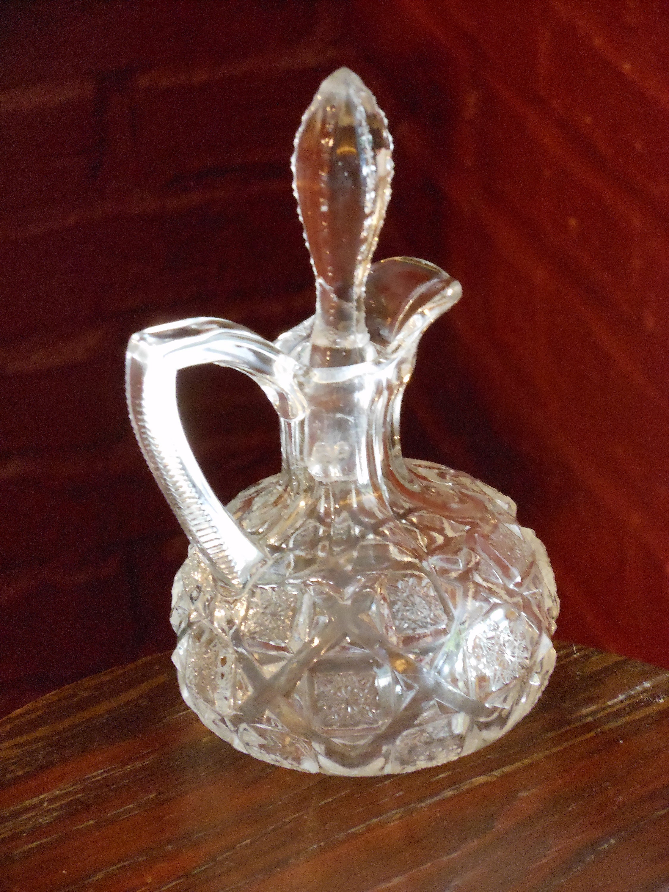 Etched Crystal Vintage Cruet