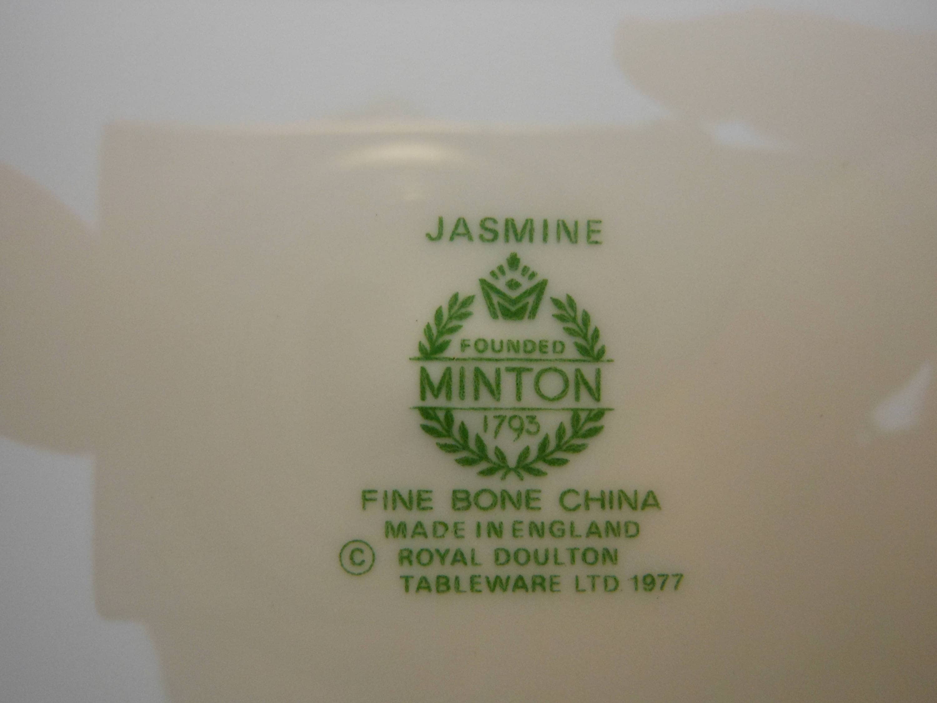 Jasmine Pattern by Minton. Royal Doulton. (1977)