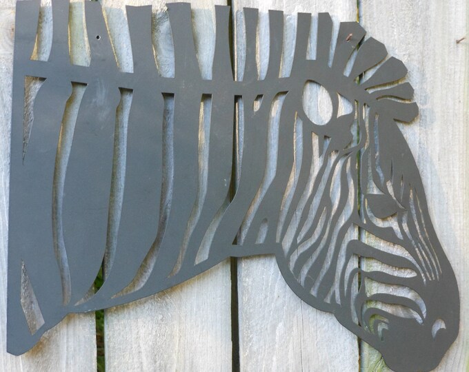 Large Metal Zebra Stencil Art