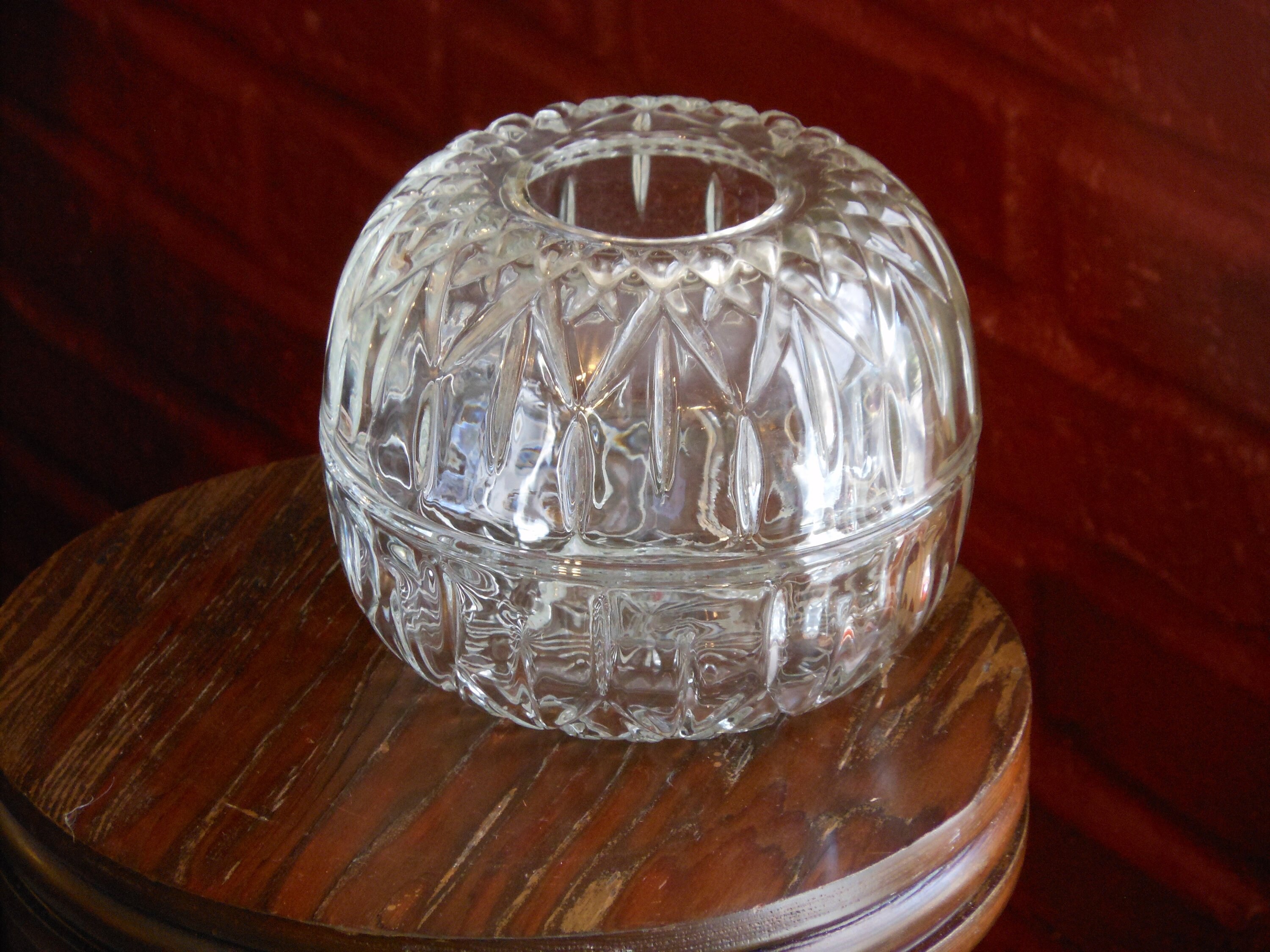 Homco Crystal Glass TwoPiece Votive Candle Holder