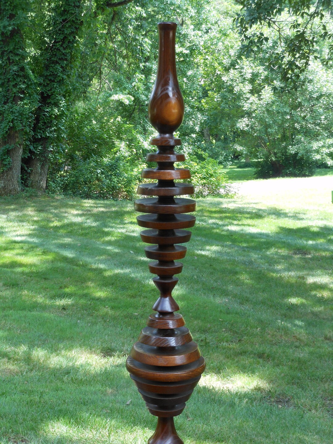 Tall, Solid Wood Candle Holder Etsy