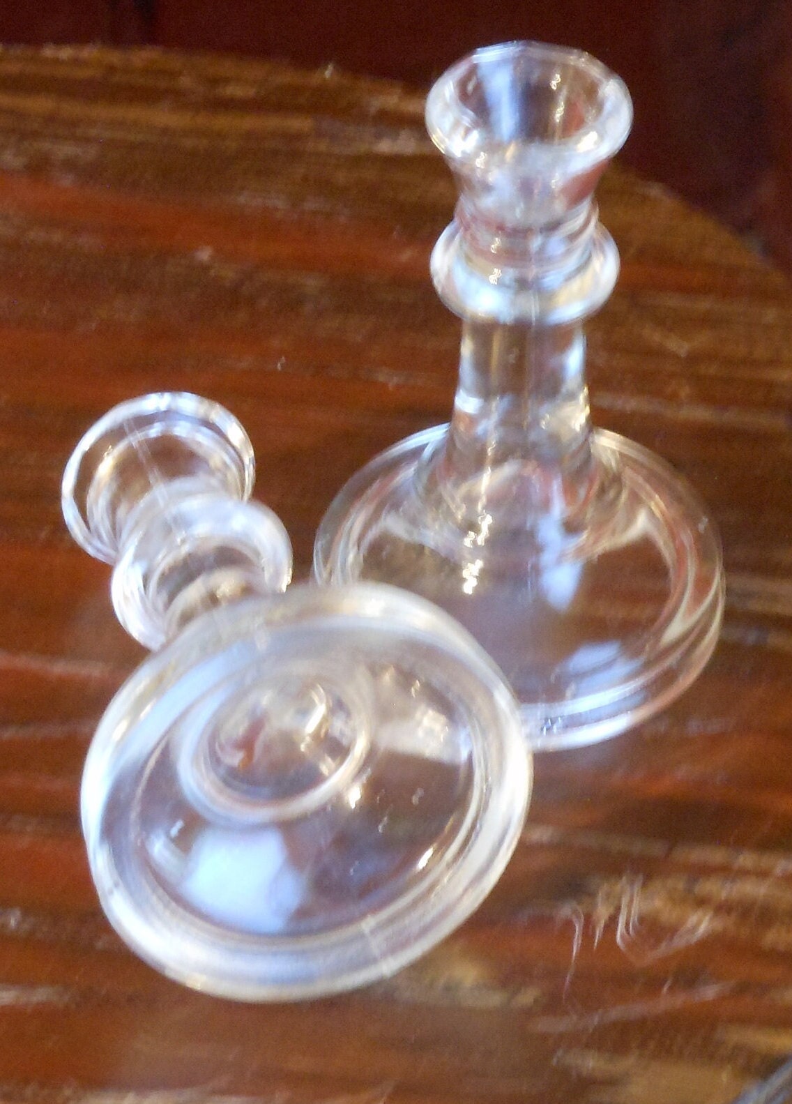 Small Clear Glass Candle Holders