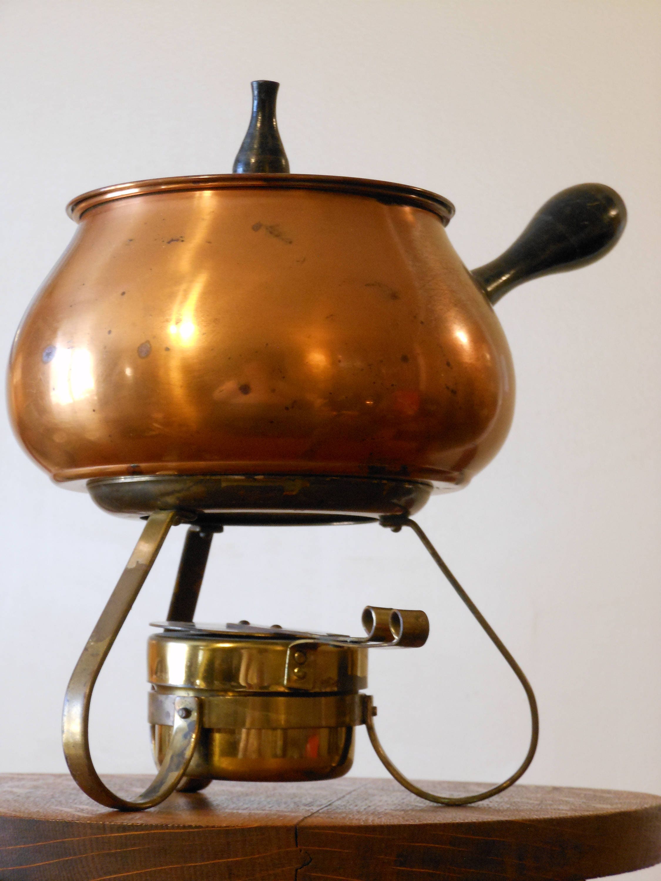 Vintage Douro Solid Copper Fondue Pot