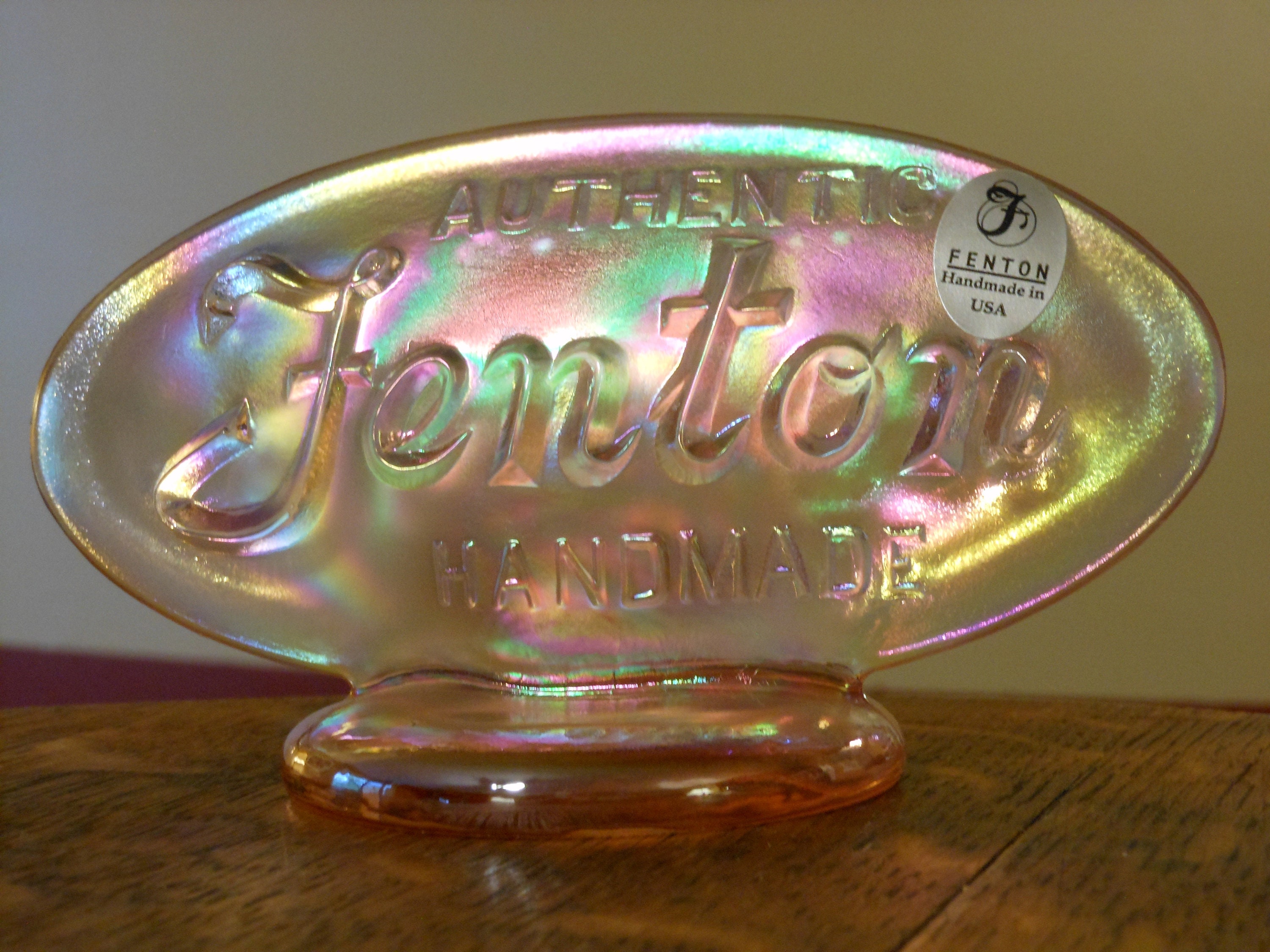 Fenton Glass Dealer's Sign