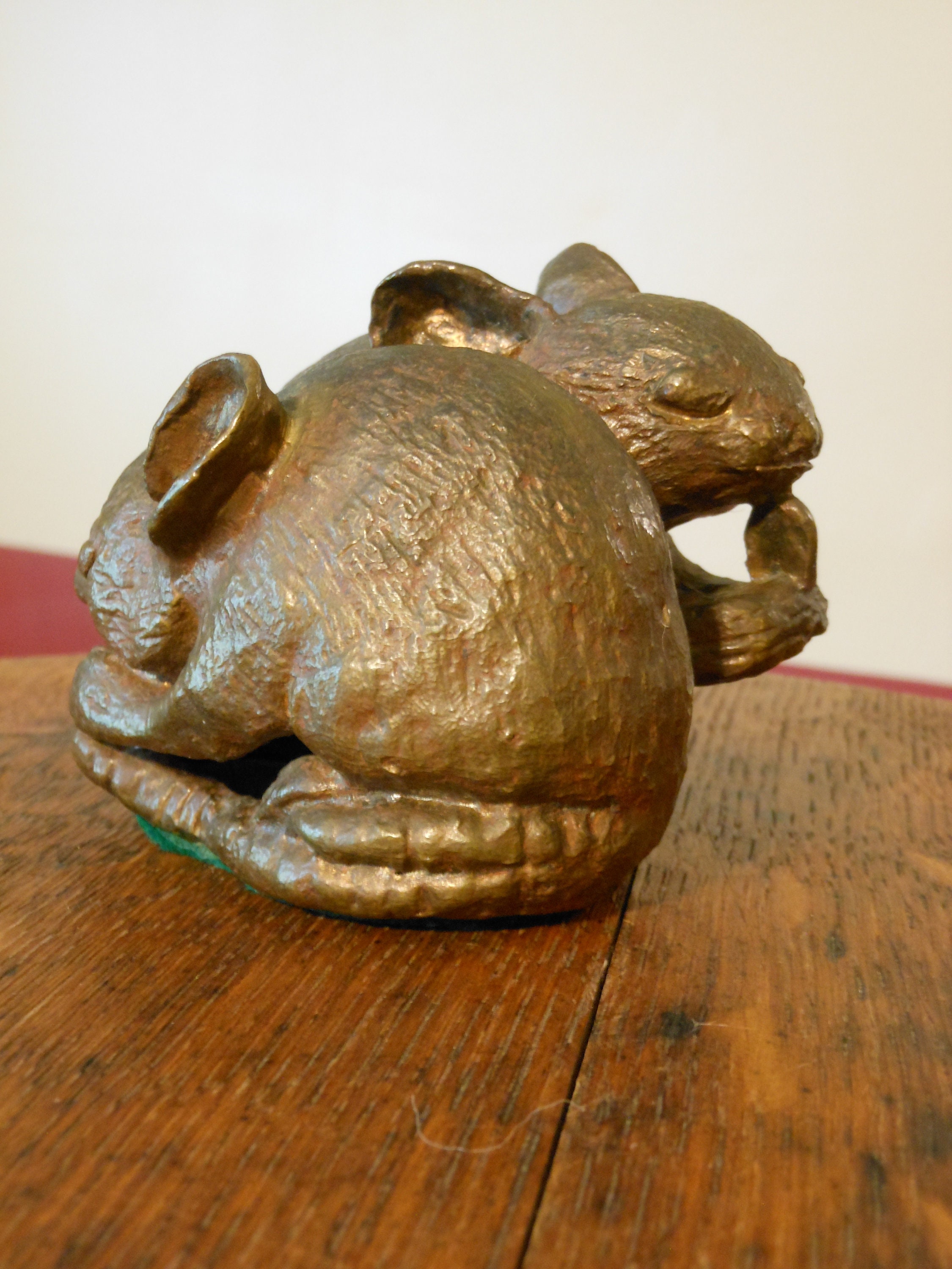 Hand Crafted Bronze Mice