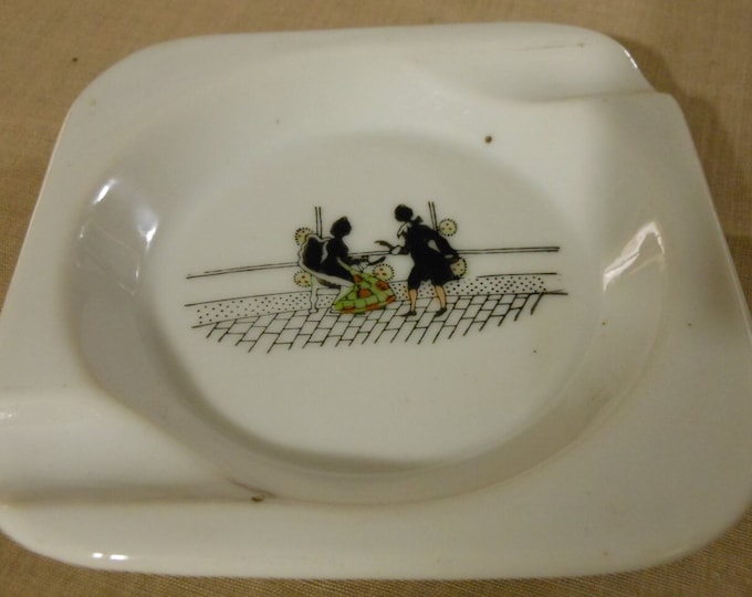 Art Deco Hand Painted Porcelain Japanese Ash Tray