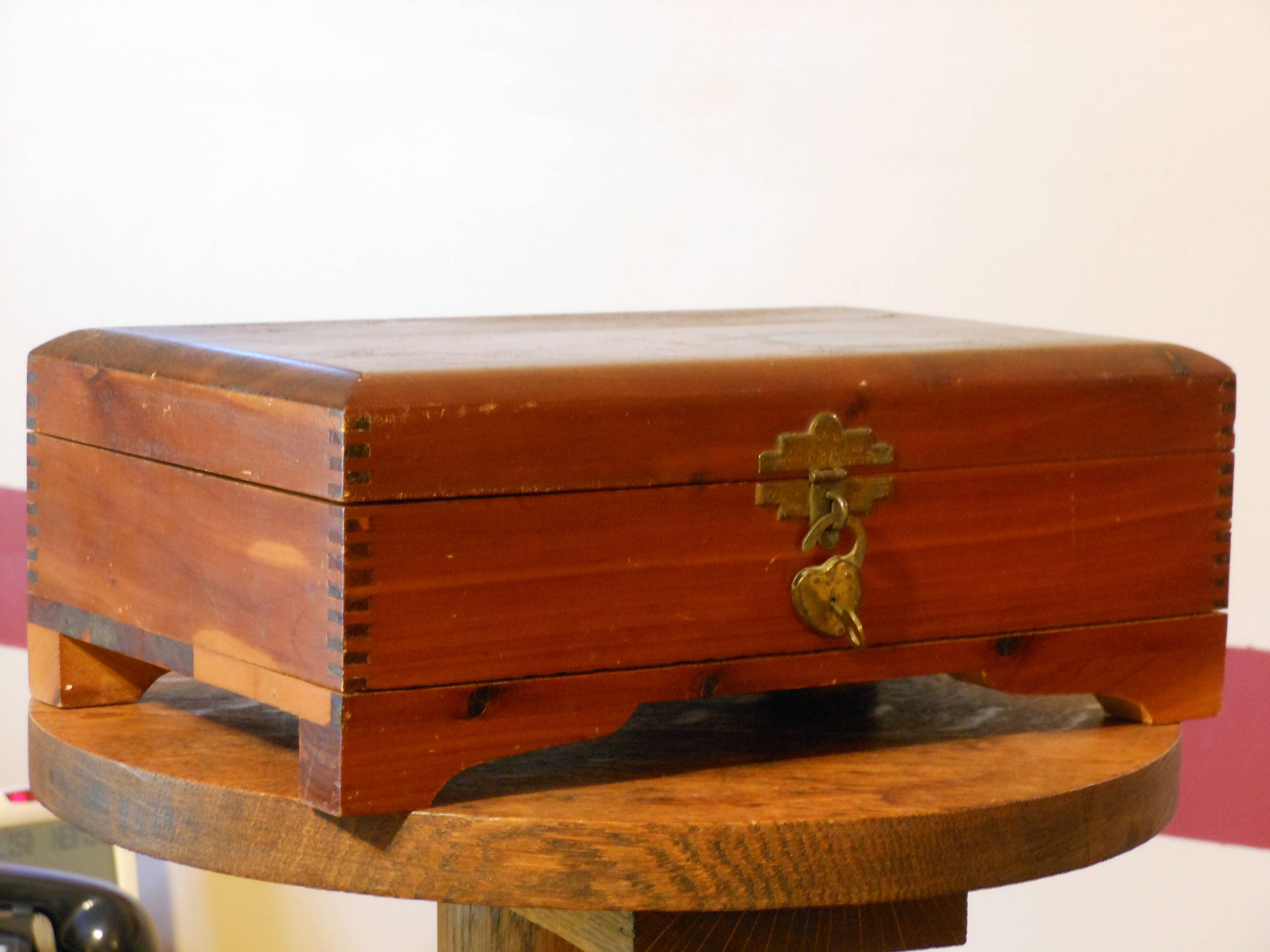 Vintage Cedar Jewelry Box