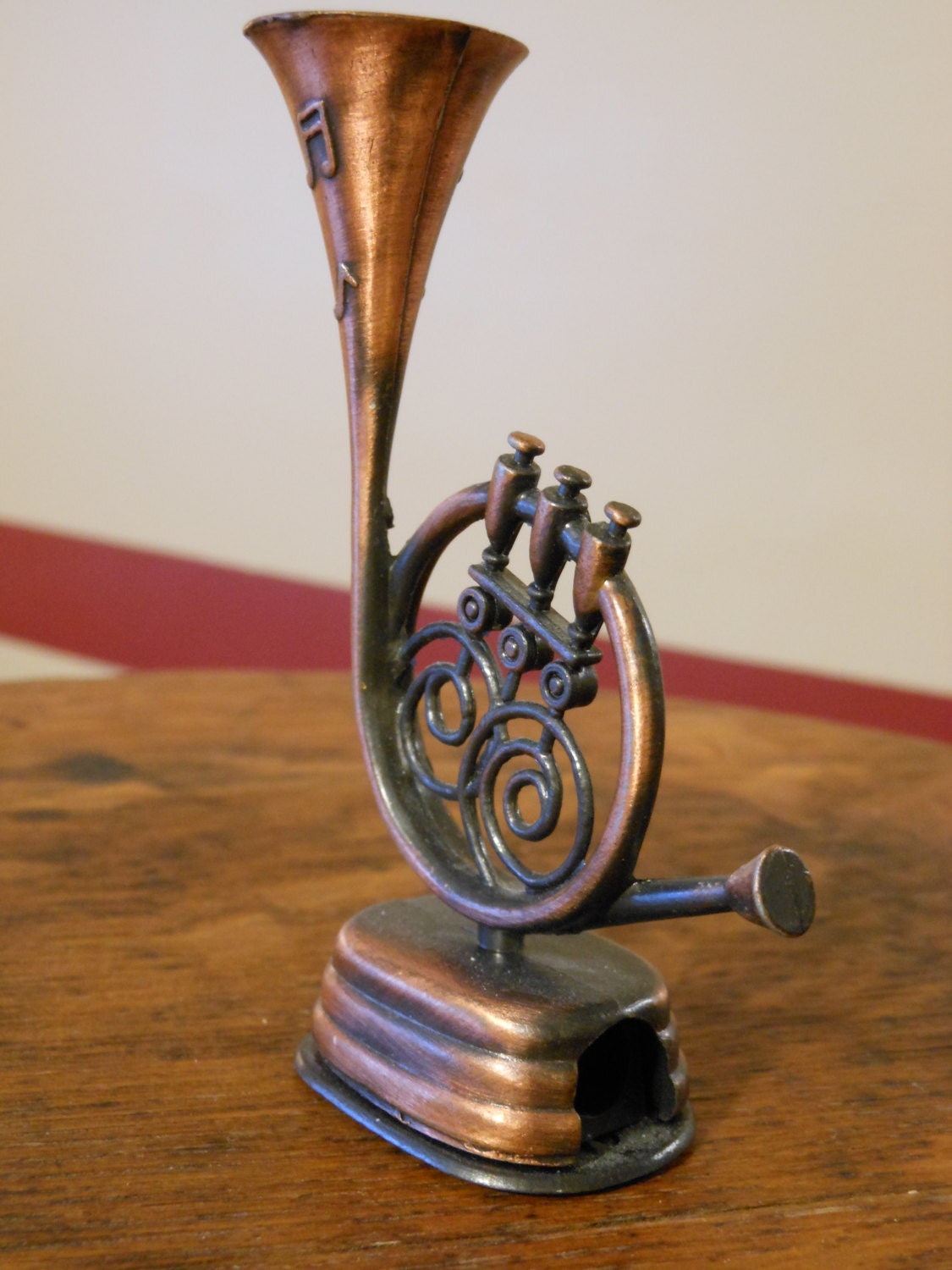 Die Cast Metal French Horn Pencil Sharpener