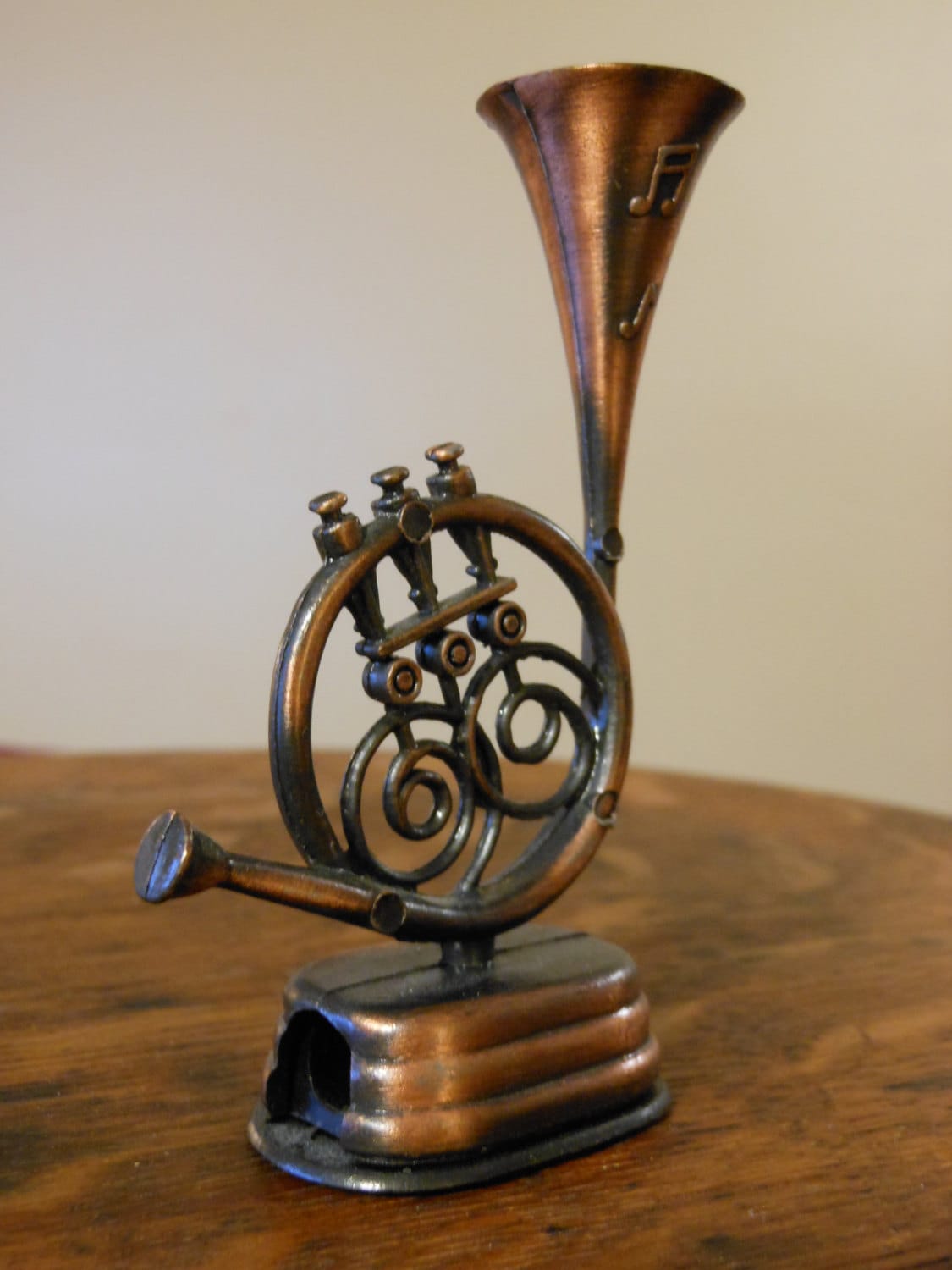 Die Cast Metal French Horn Pencil Sharpener