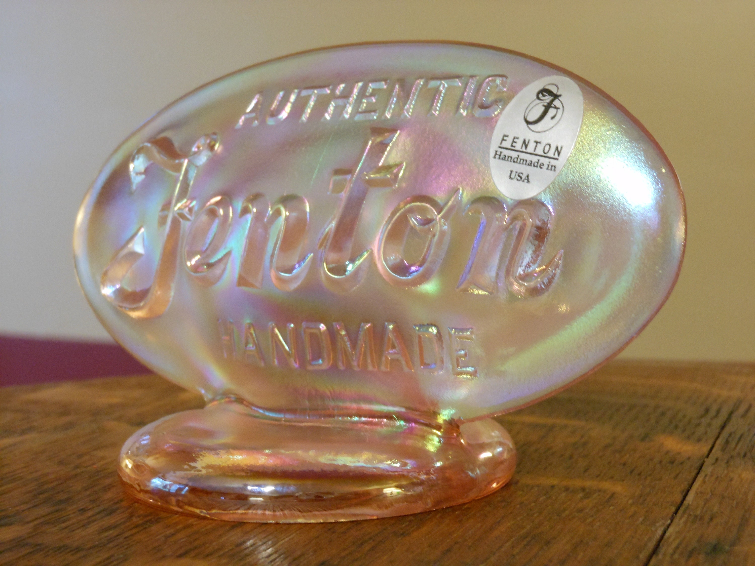 Fenton Glass Dealer's Sign