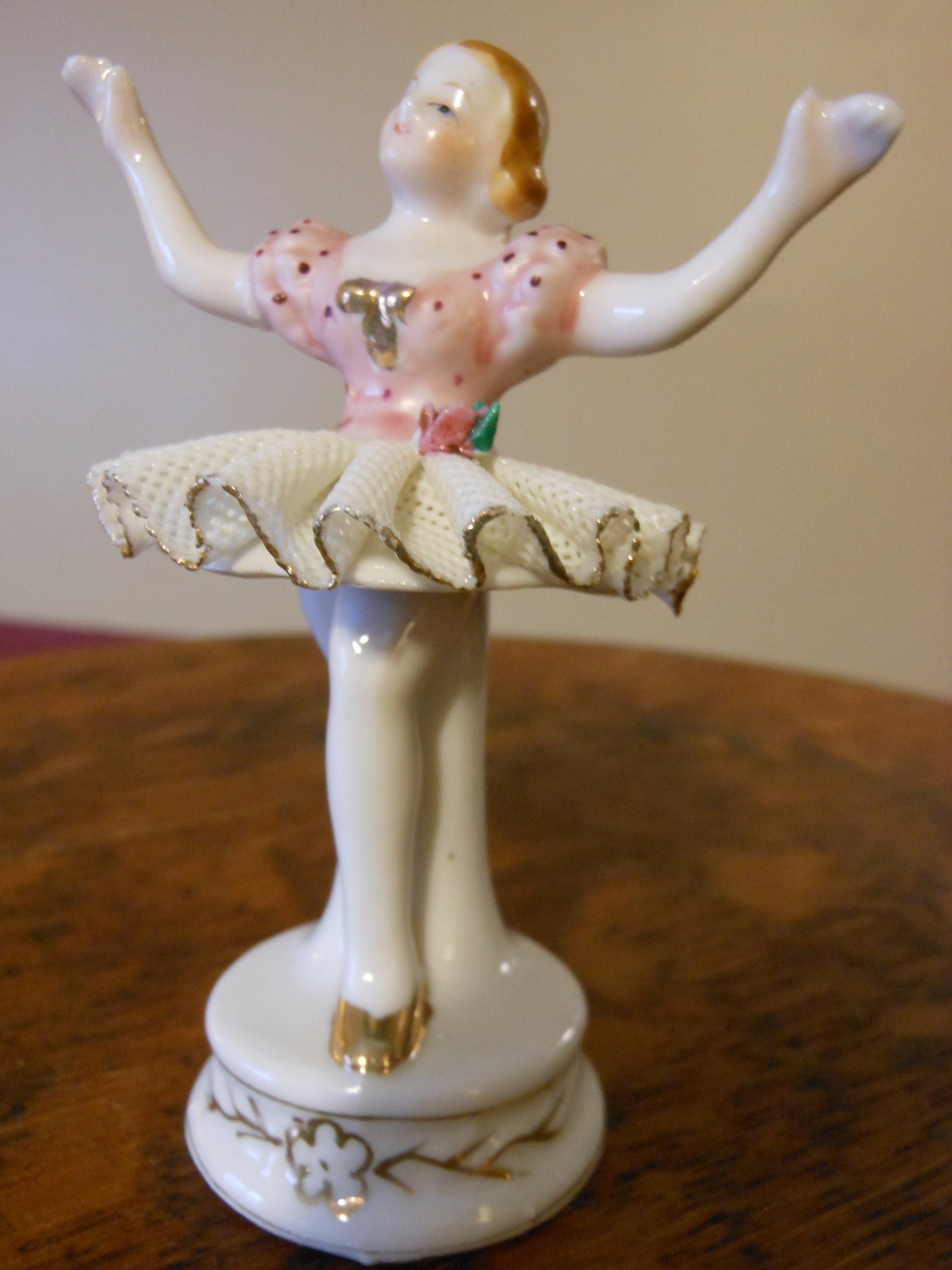 Sculpture Vintage Occupied Japan Porcelain Ballerina Art Collectibles Figurines Awaji omiyage