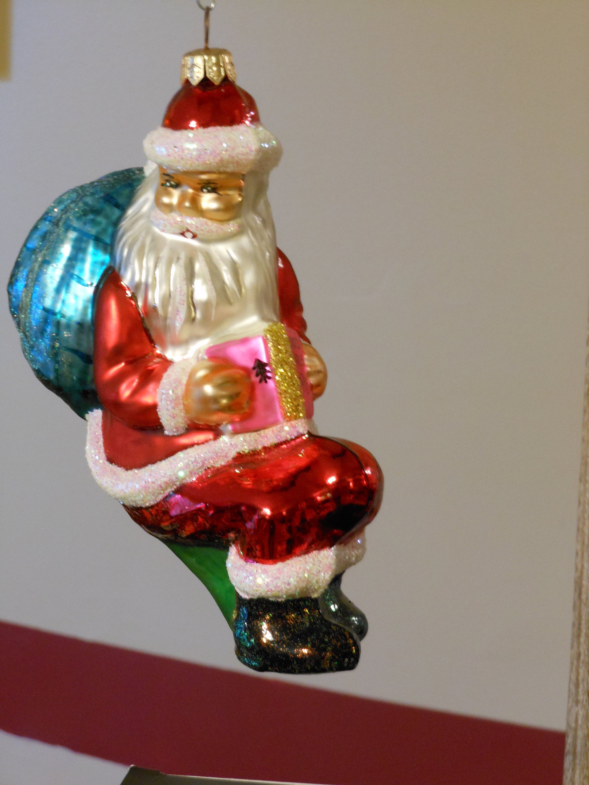 Christopher Radko Glass Santa Claus Christmas Ornament