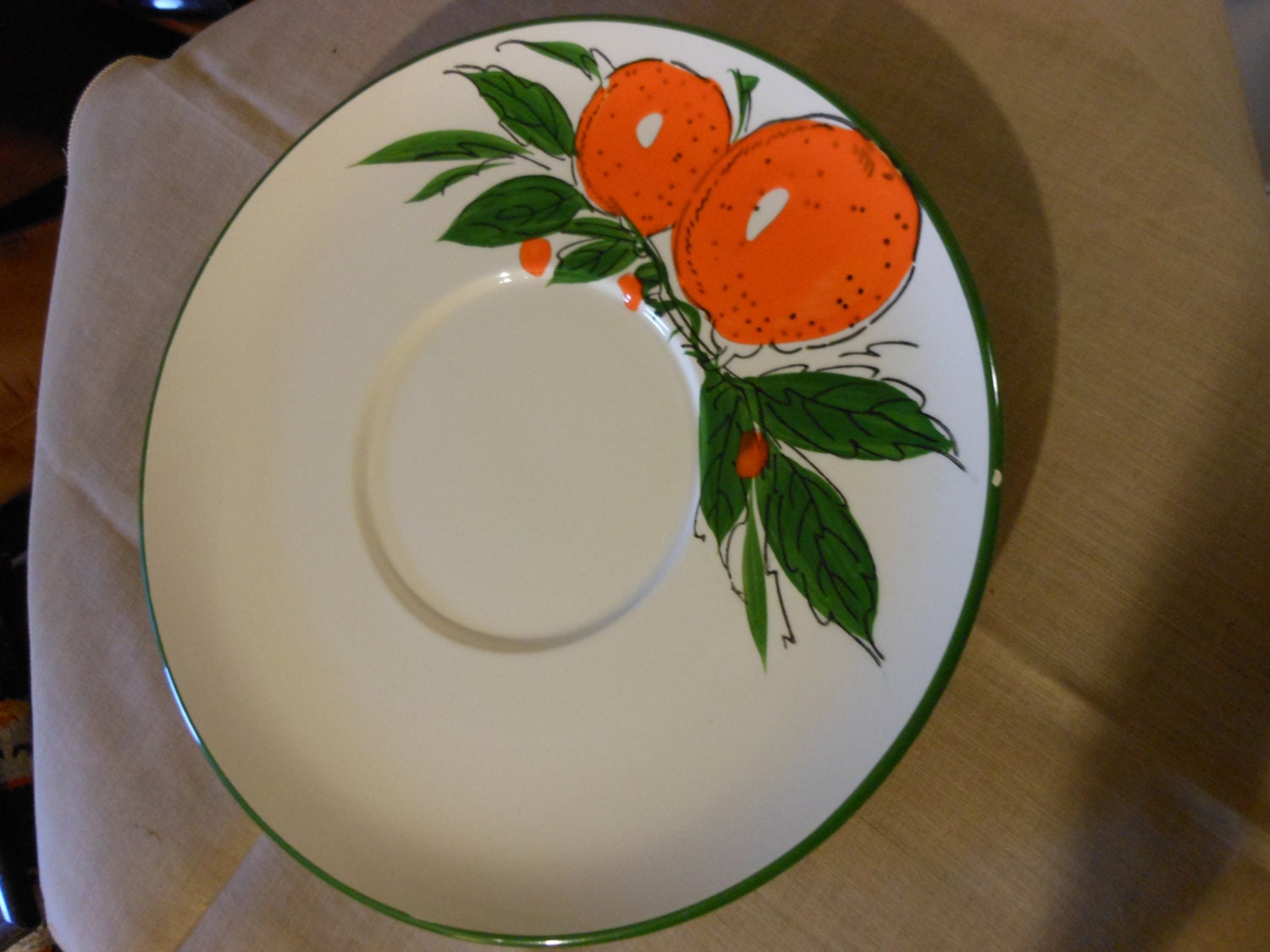 Six Hand Painted Snack Plates