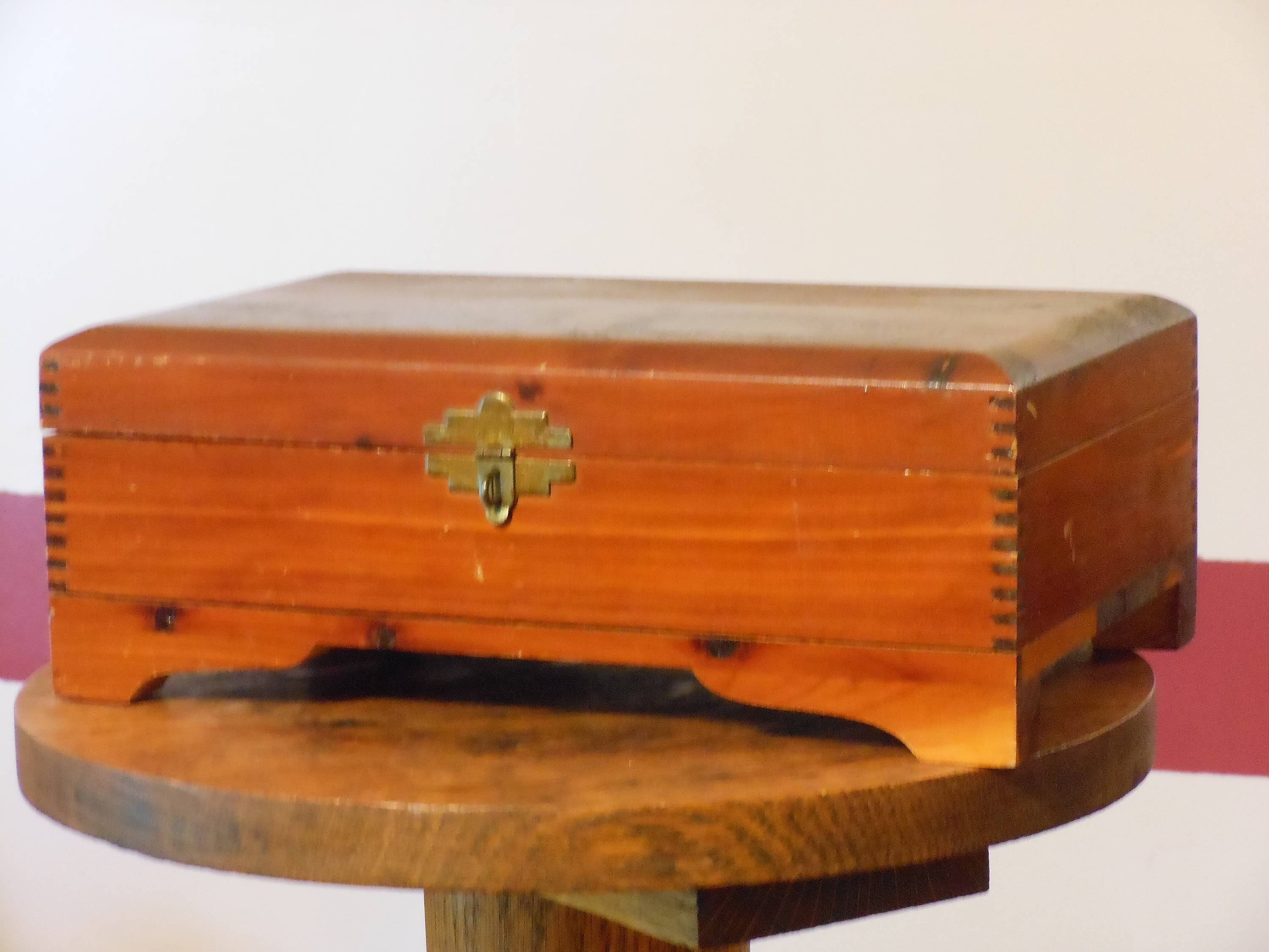 Vintage Cedar Jewelry Box