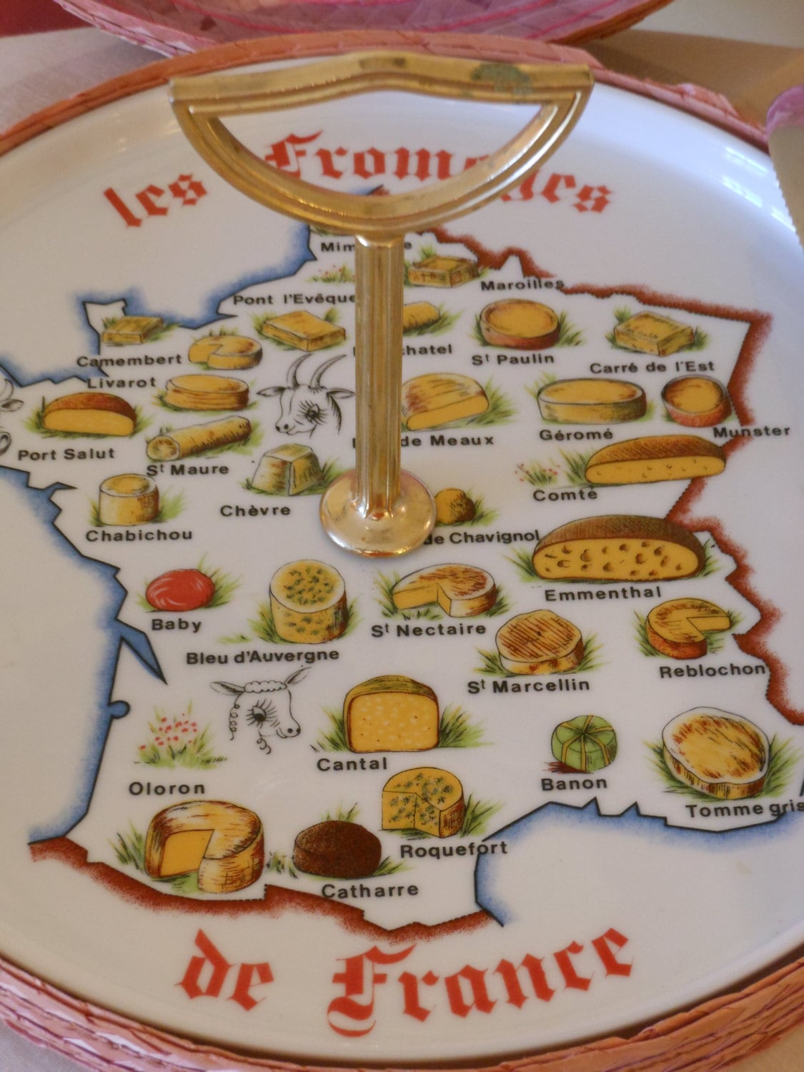 Authentic Porcelain French Complete Cheese Plate Set