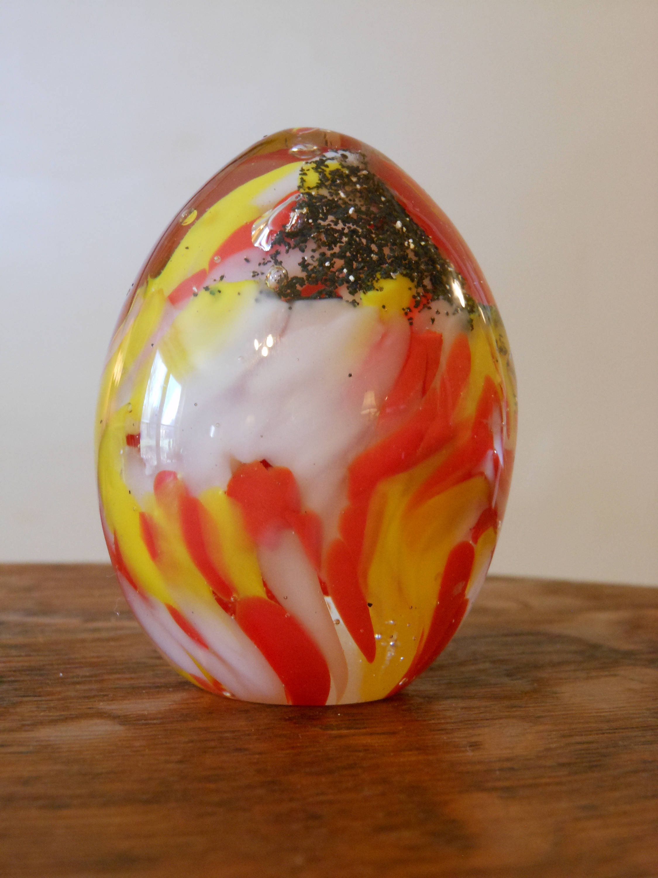 Multicolored Glass Egg