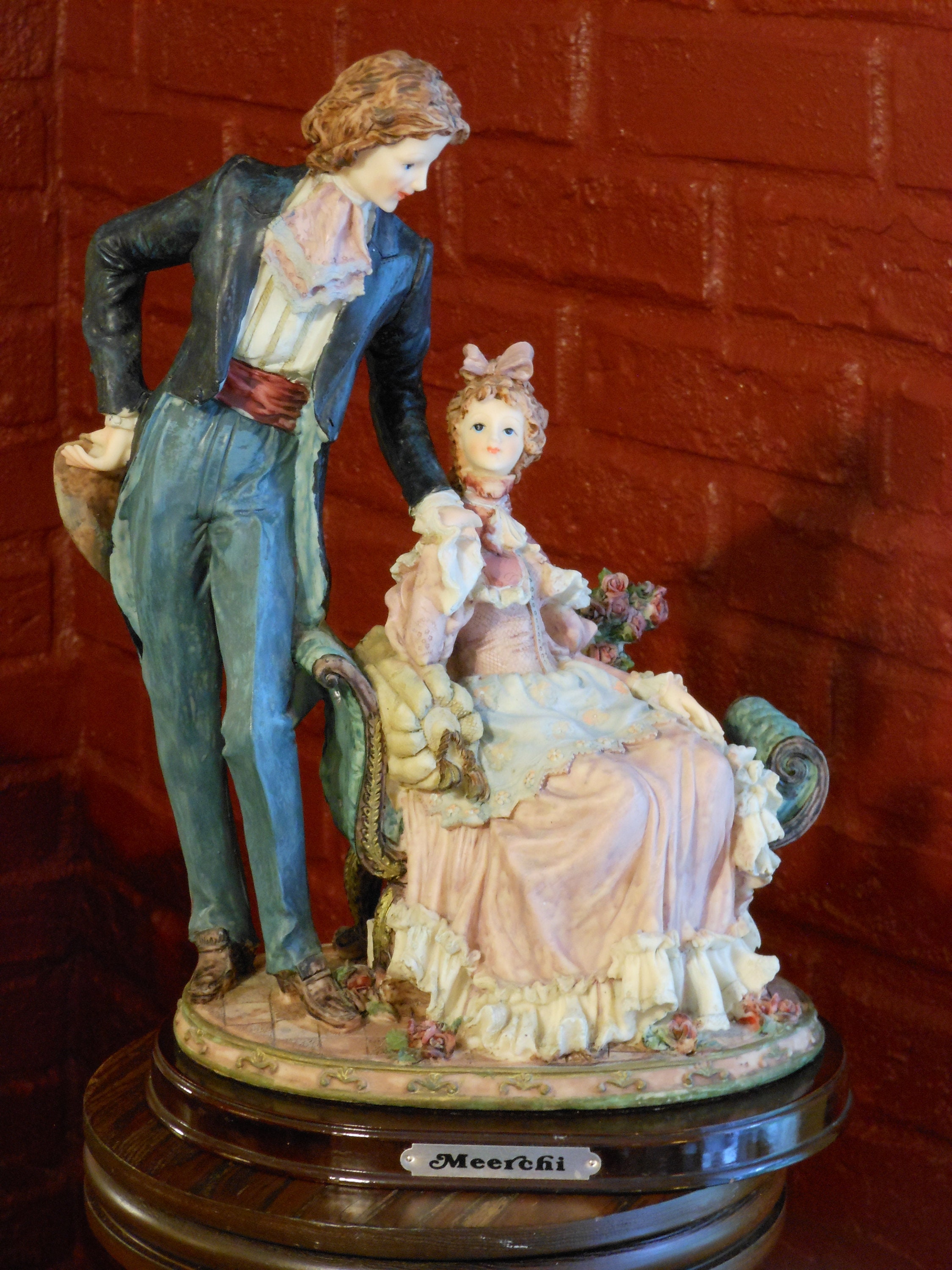 Meerchi French Colonial Couple Figurine