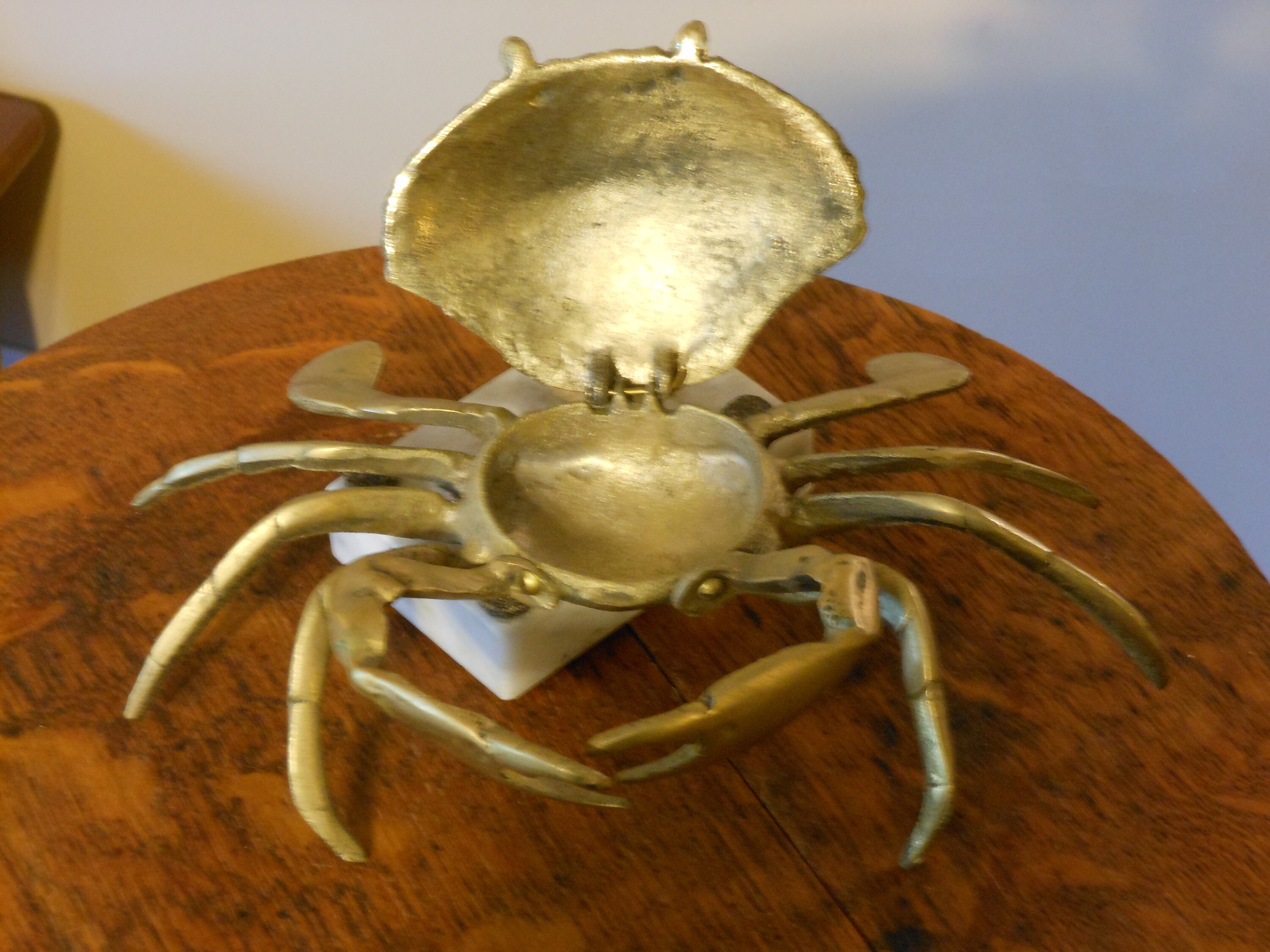 Solid Brass Vintage Crab Ash Tray