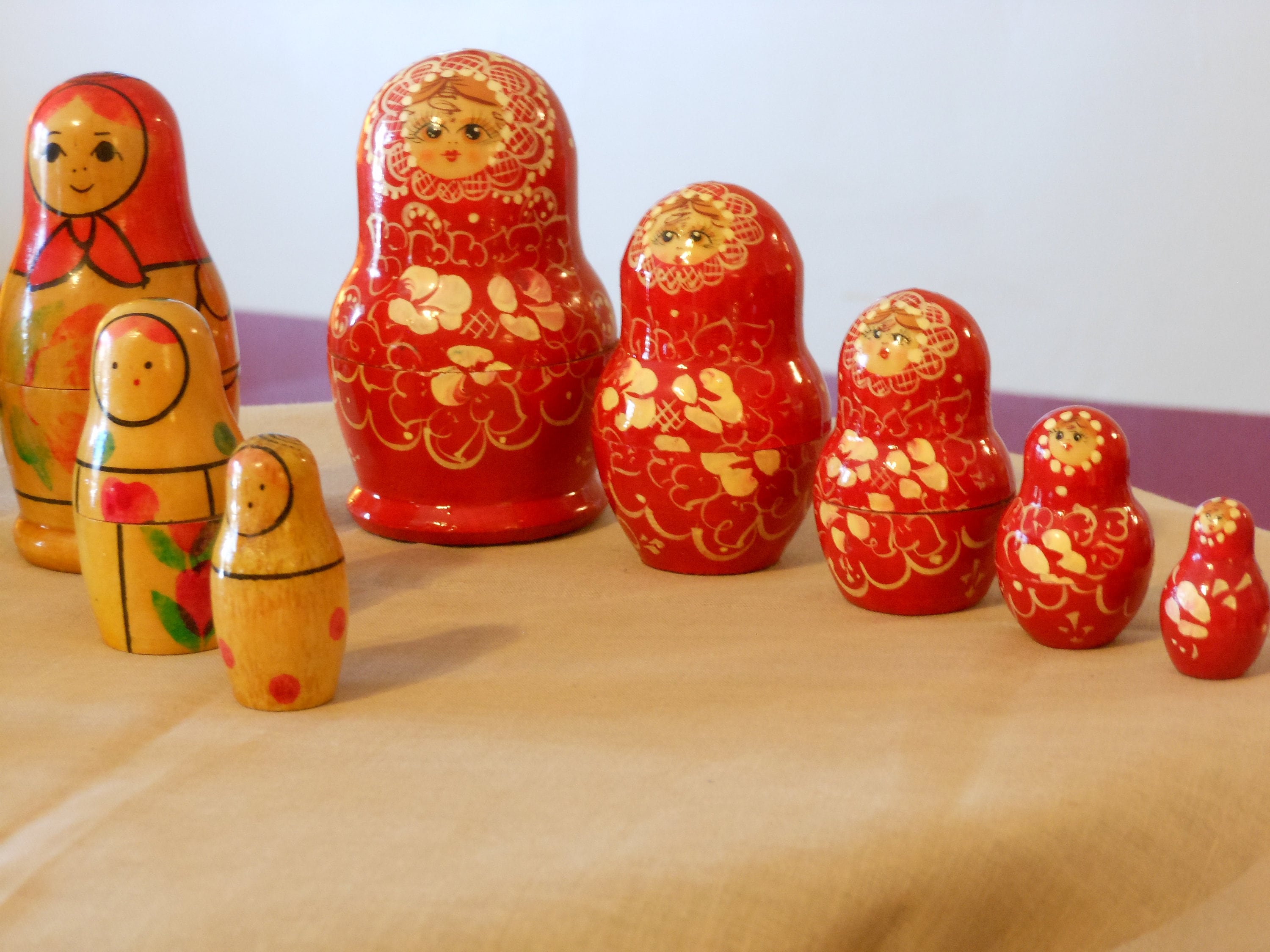 Three Sets of Nesting Dolls