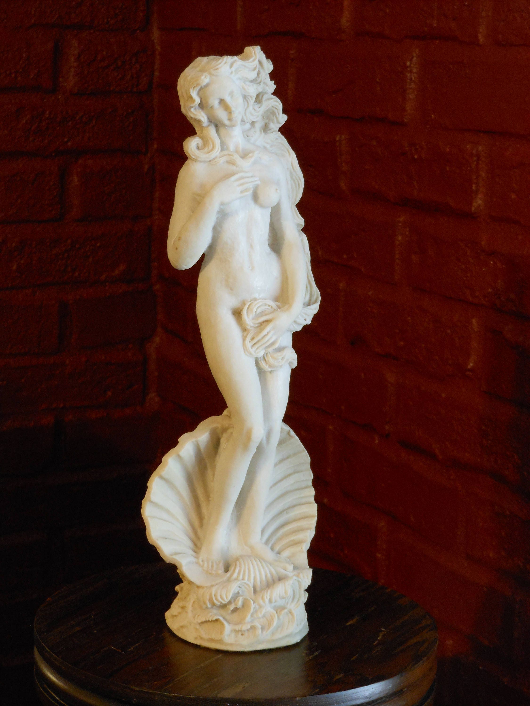 Vintage Birth of Venus Resin Sculpture Signed Santini