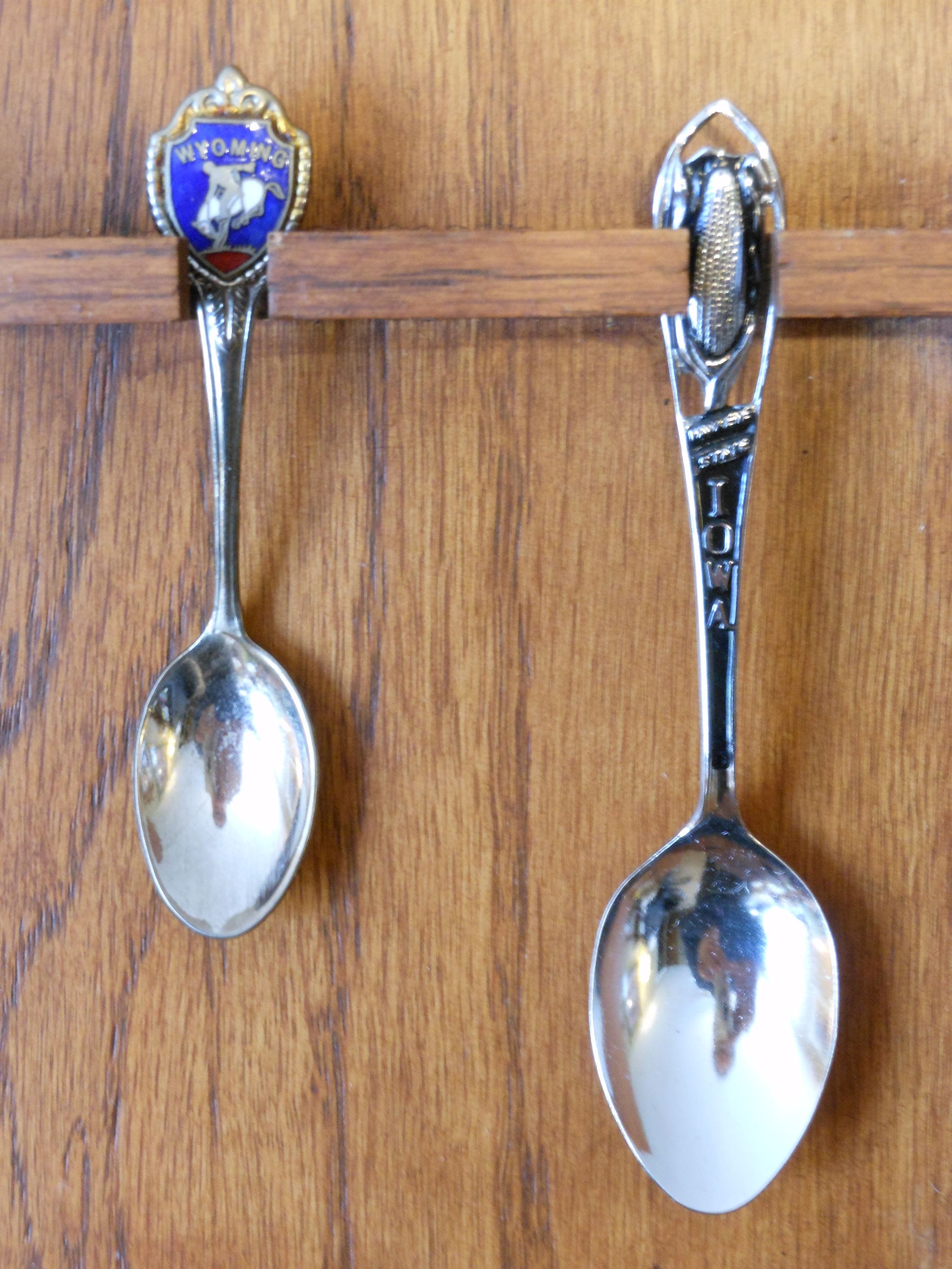 Collectible Spoons and Wooden, Hanging Display