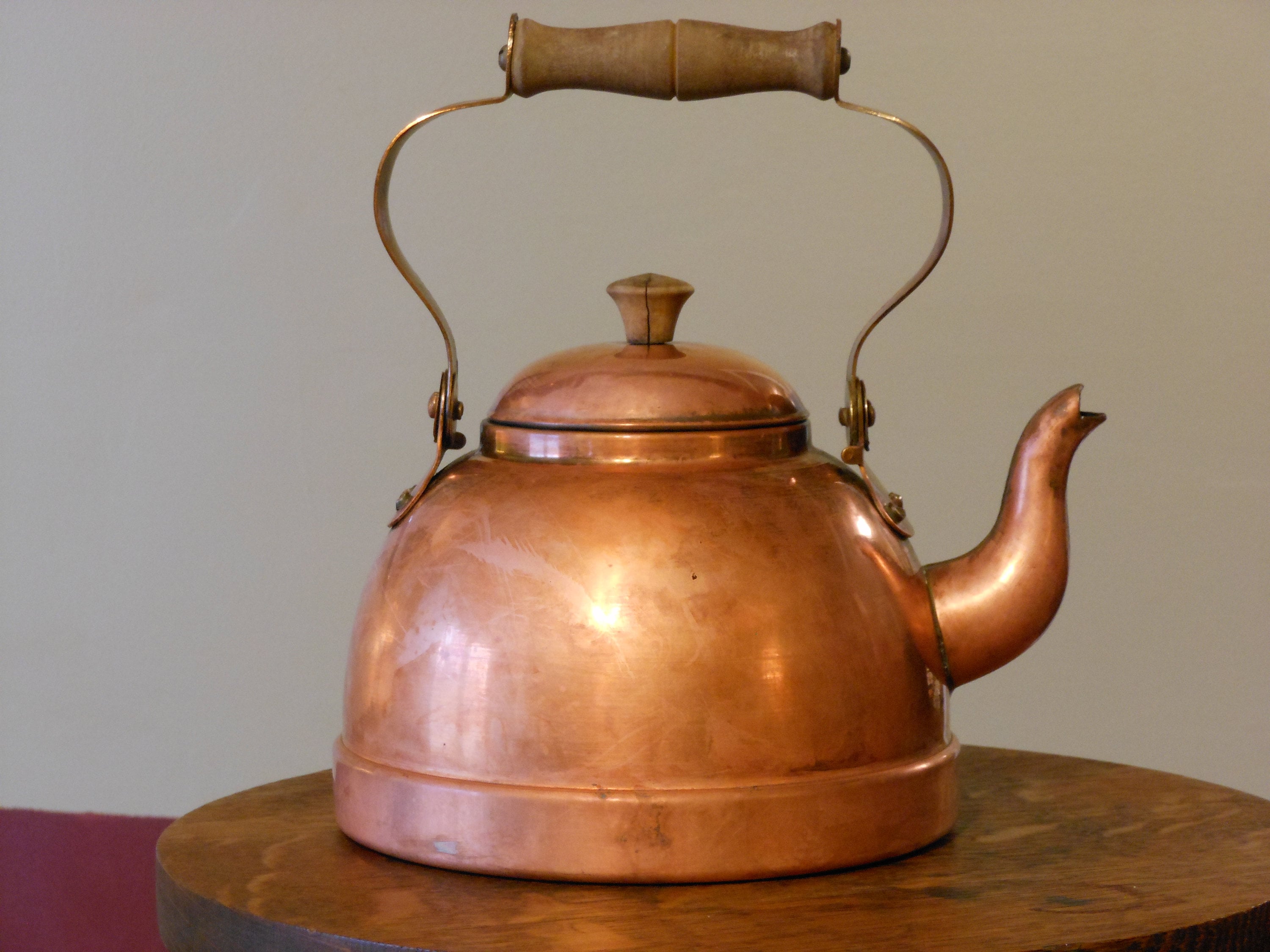 Vintage Copper Tea Kettle Portugal