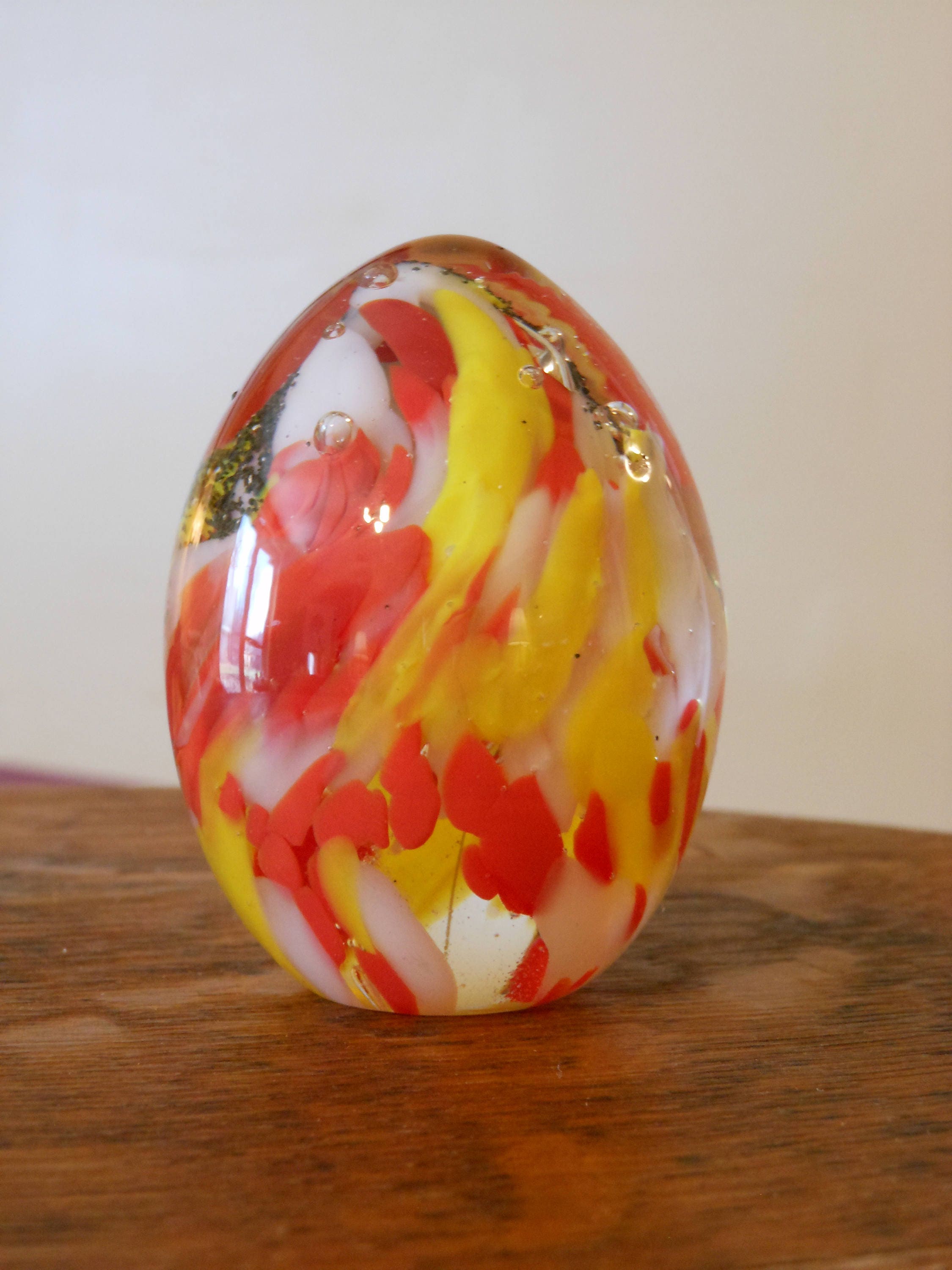 Multicolored Glass Egg