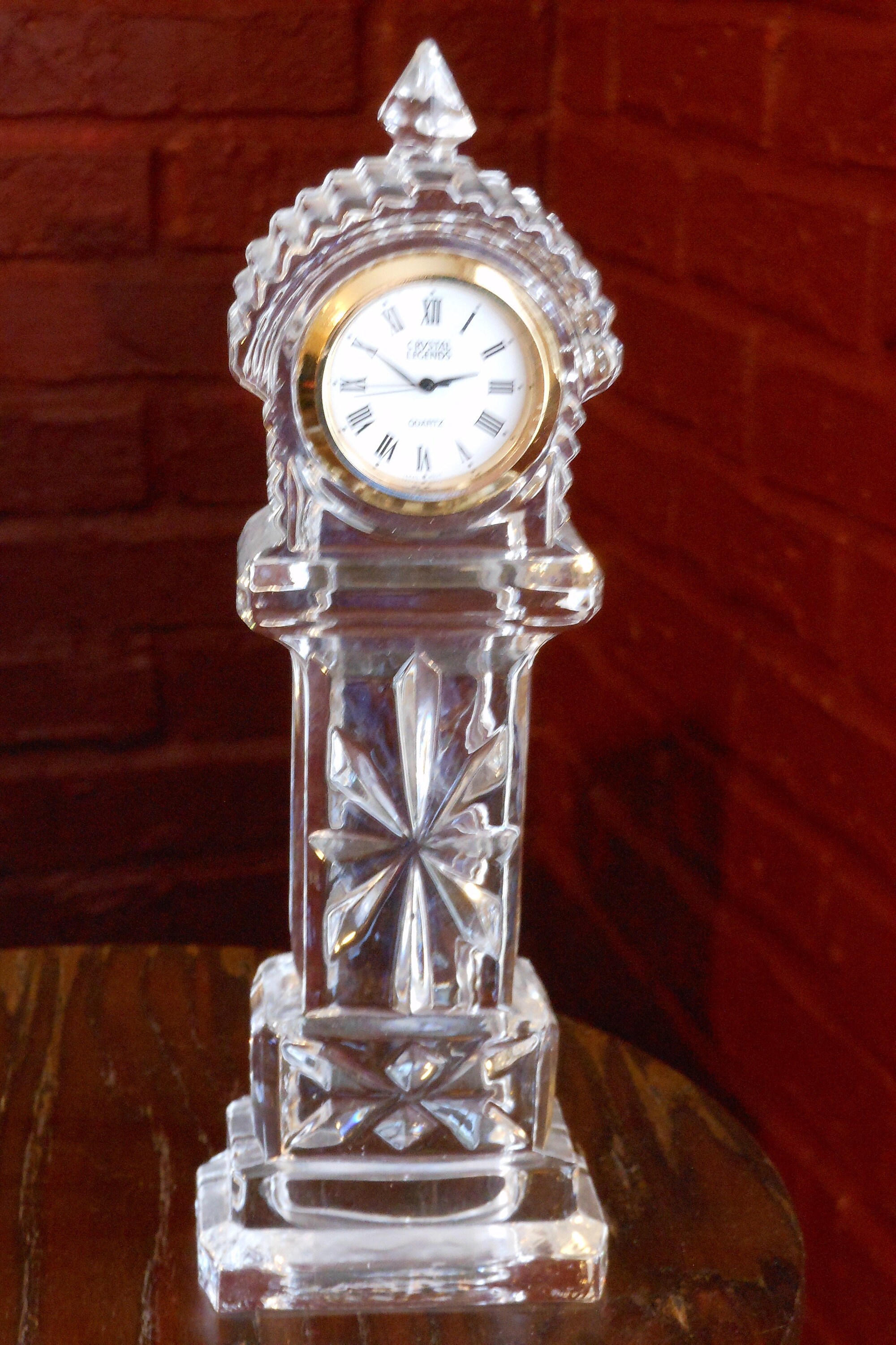 Godinger Crystal Legends Grandfather Desktop Clock
