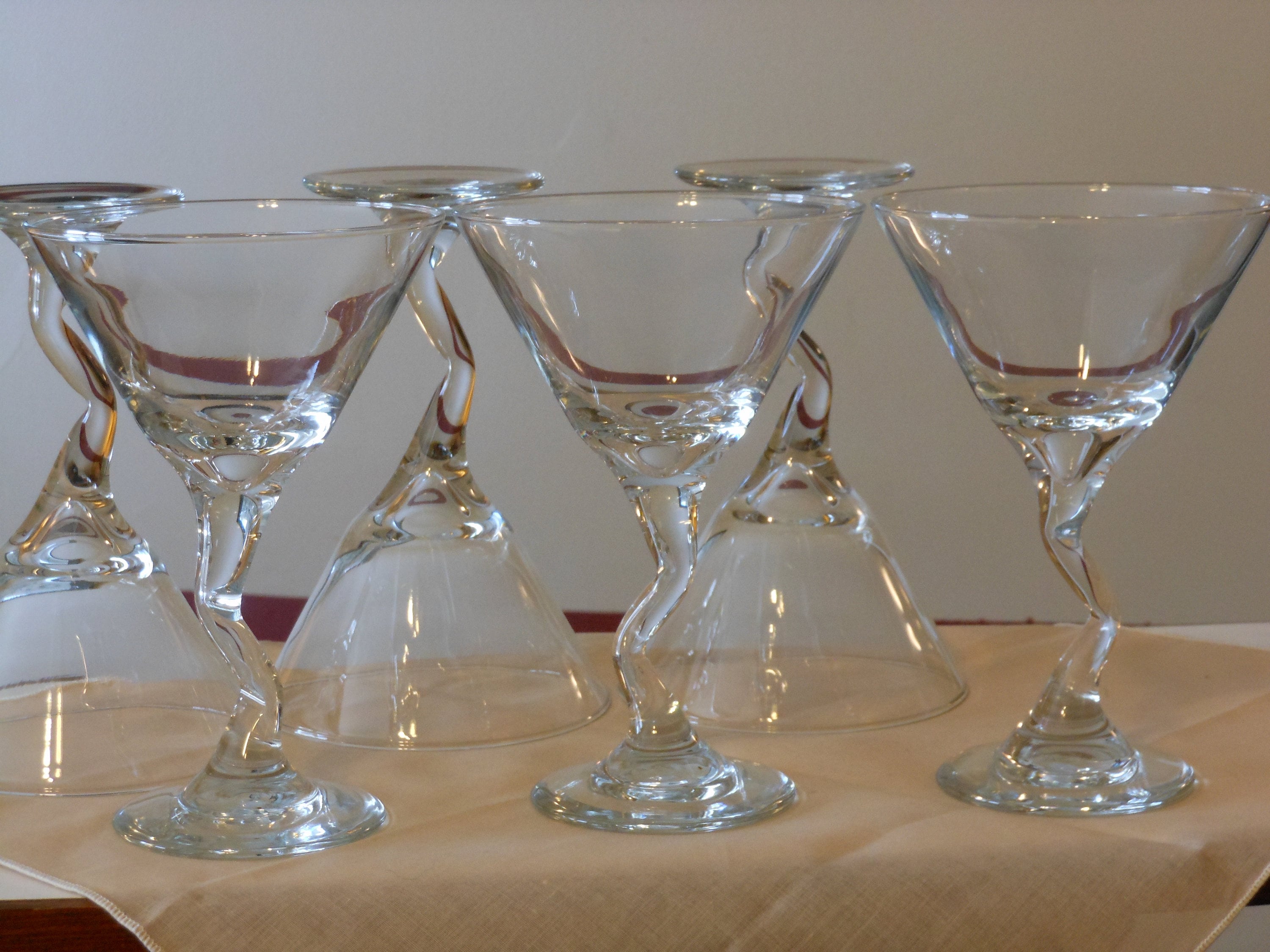 Set of Six TwistedStem Margarita Glasses