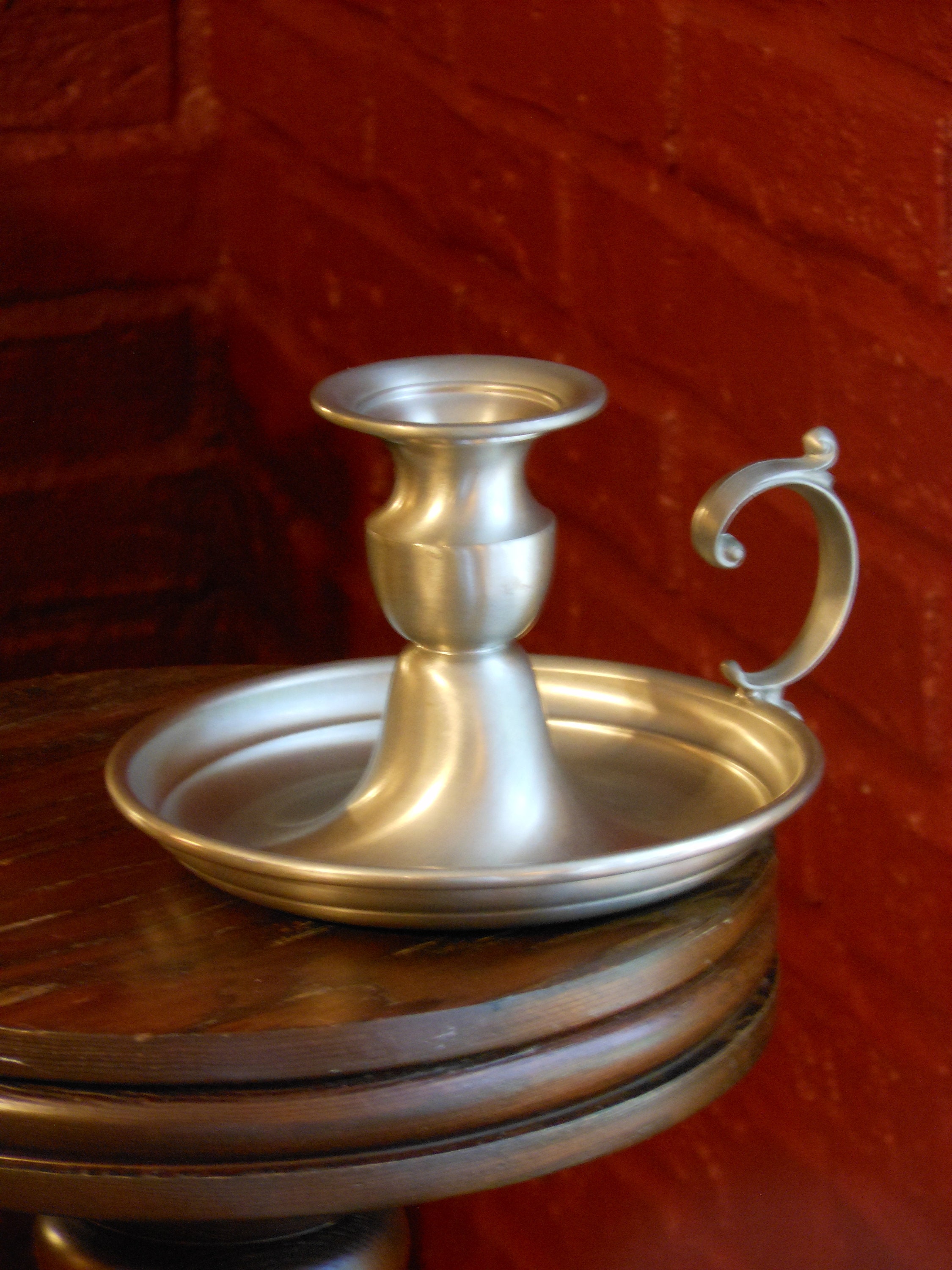 Vintage Pewter Candle Holder