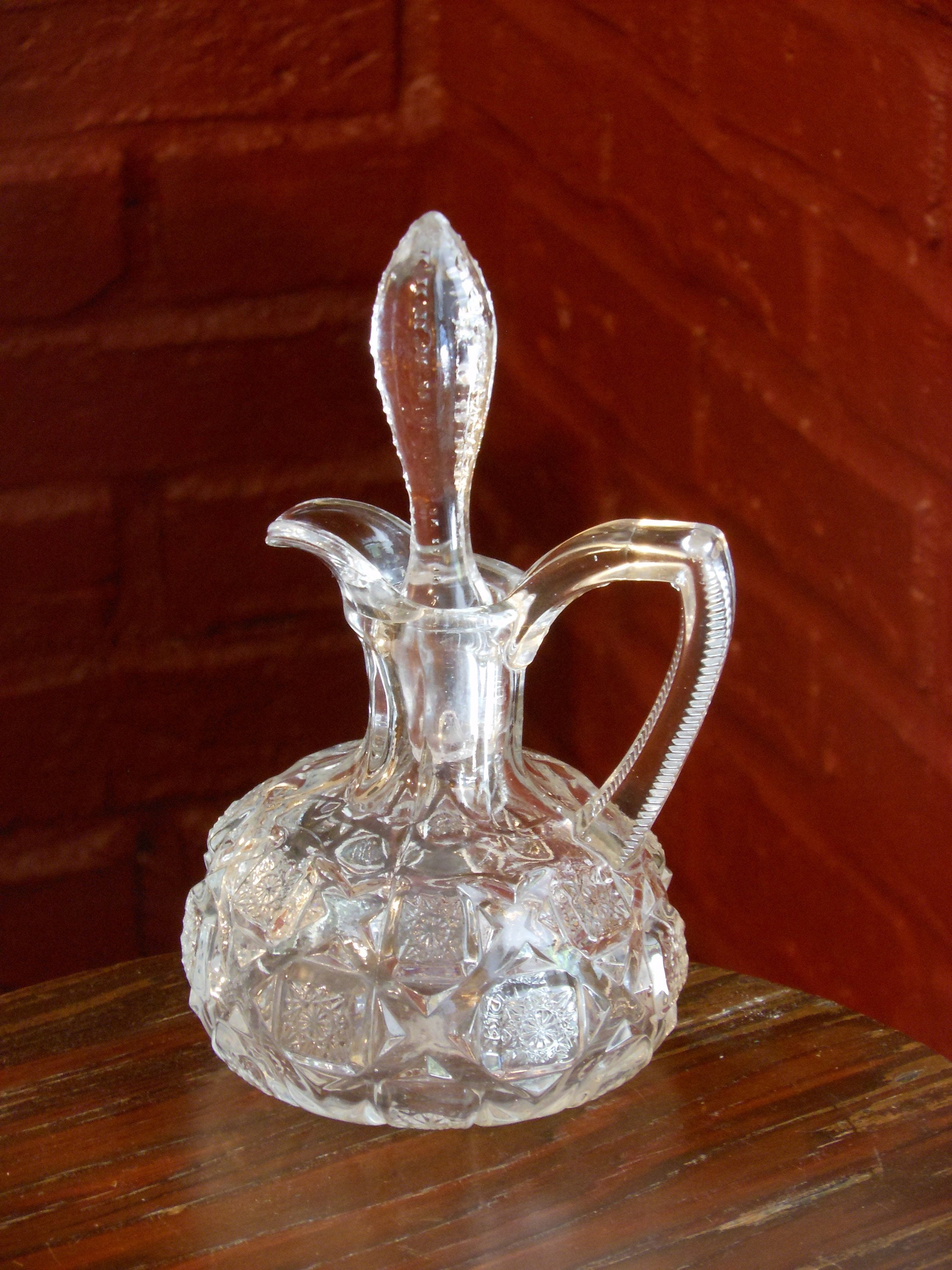 Etched Crystal Vintage Cruet