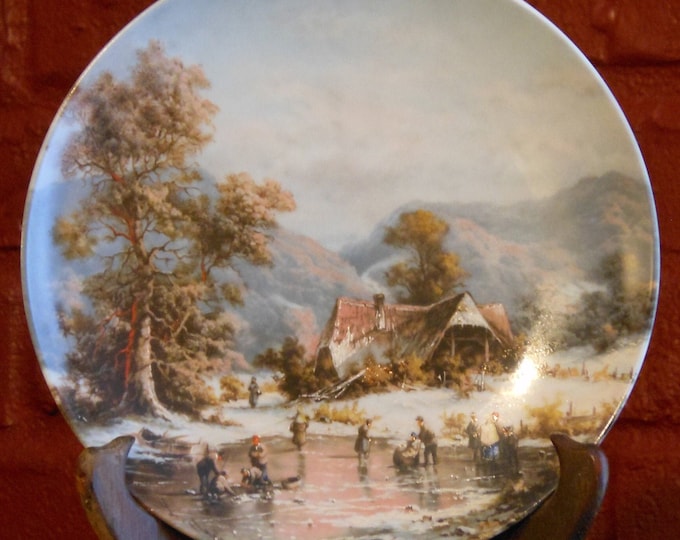 Ice Fishers on Village Pond by Ludwig Muninger, 1987