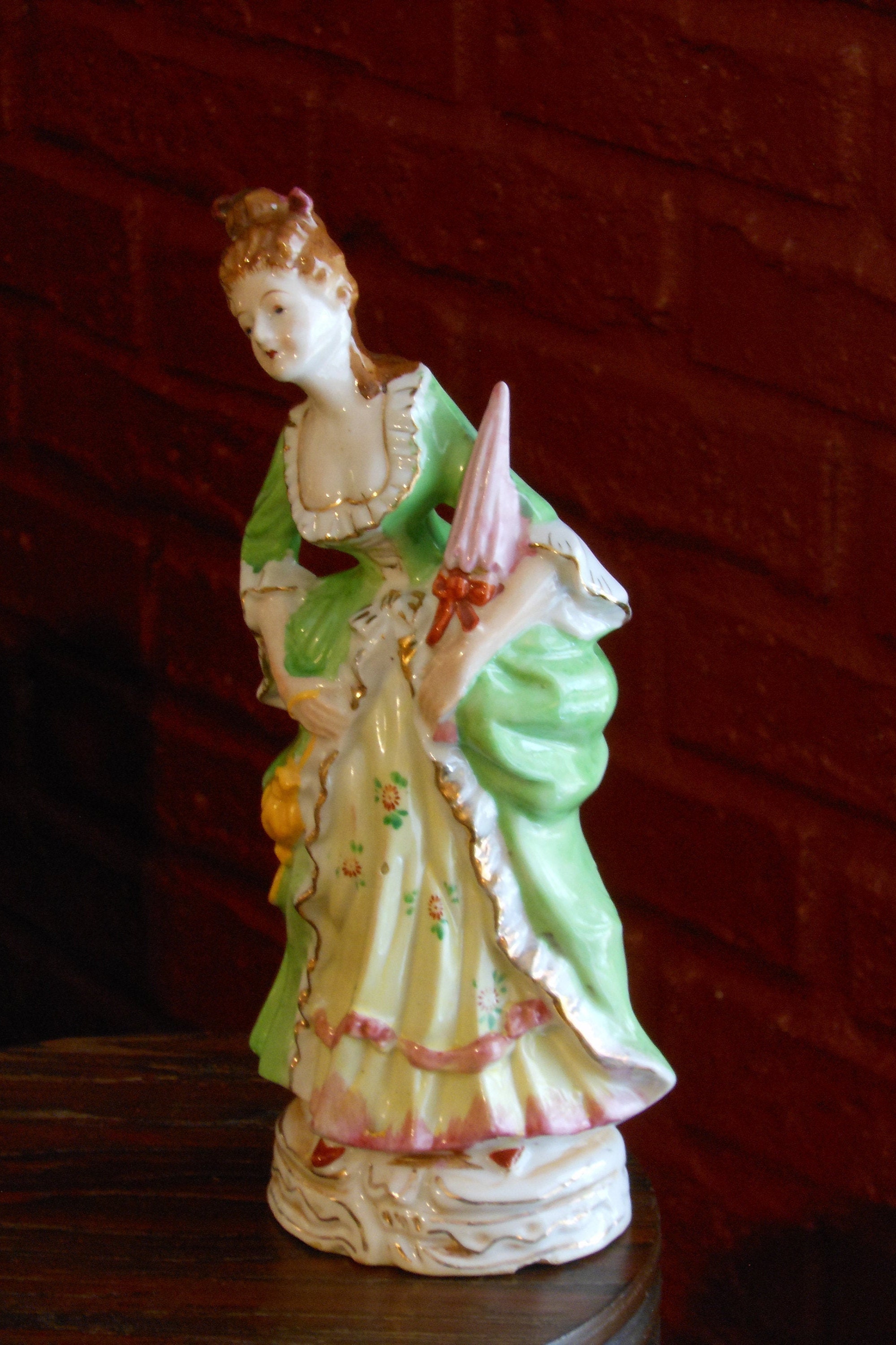 French Colonial Woman Vintage Figurine