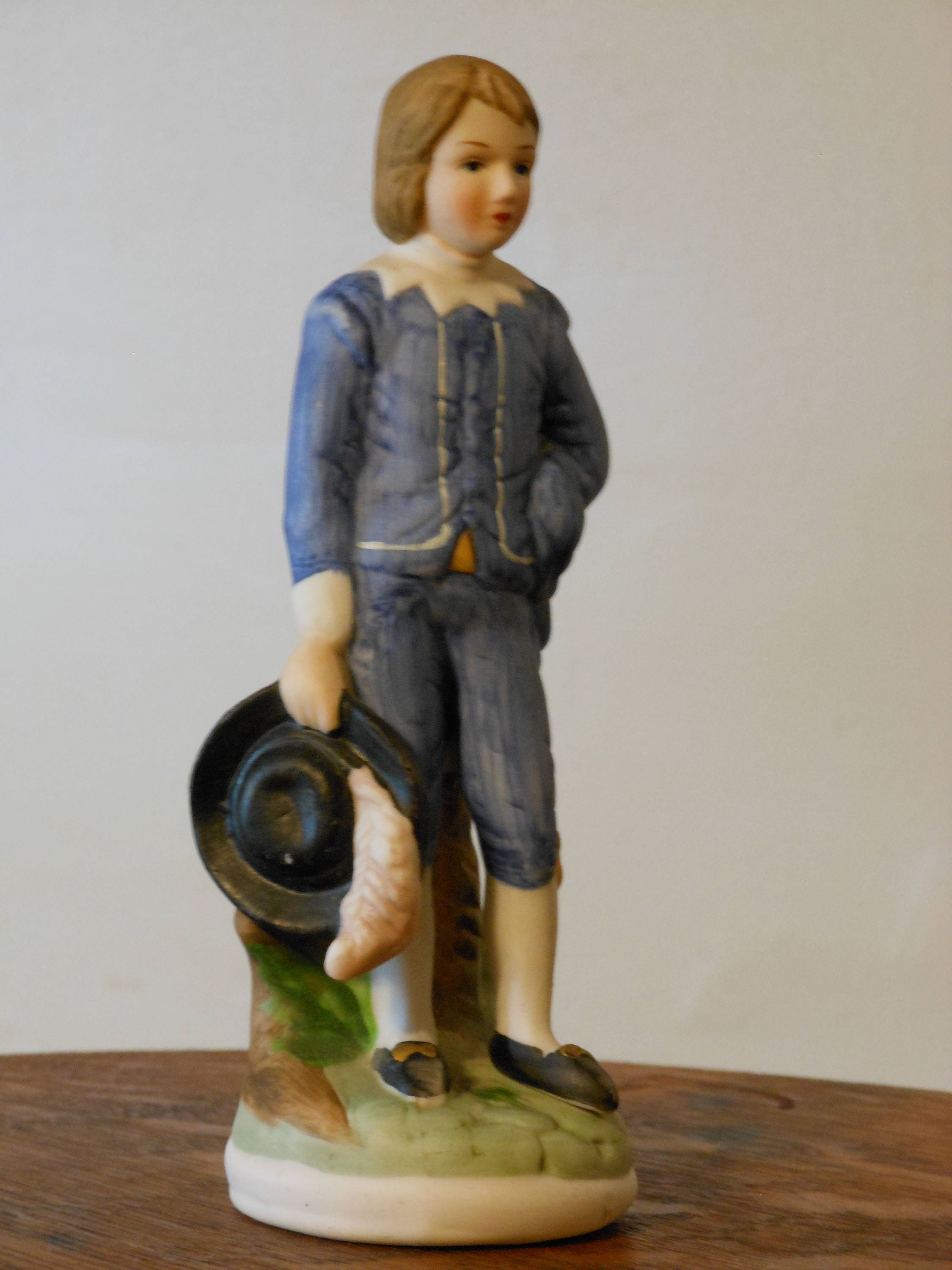 blue boy porcelain figurine