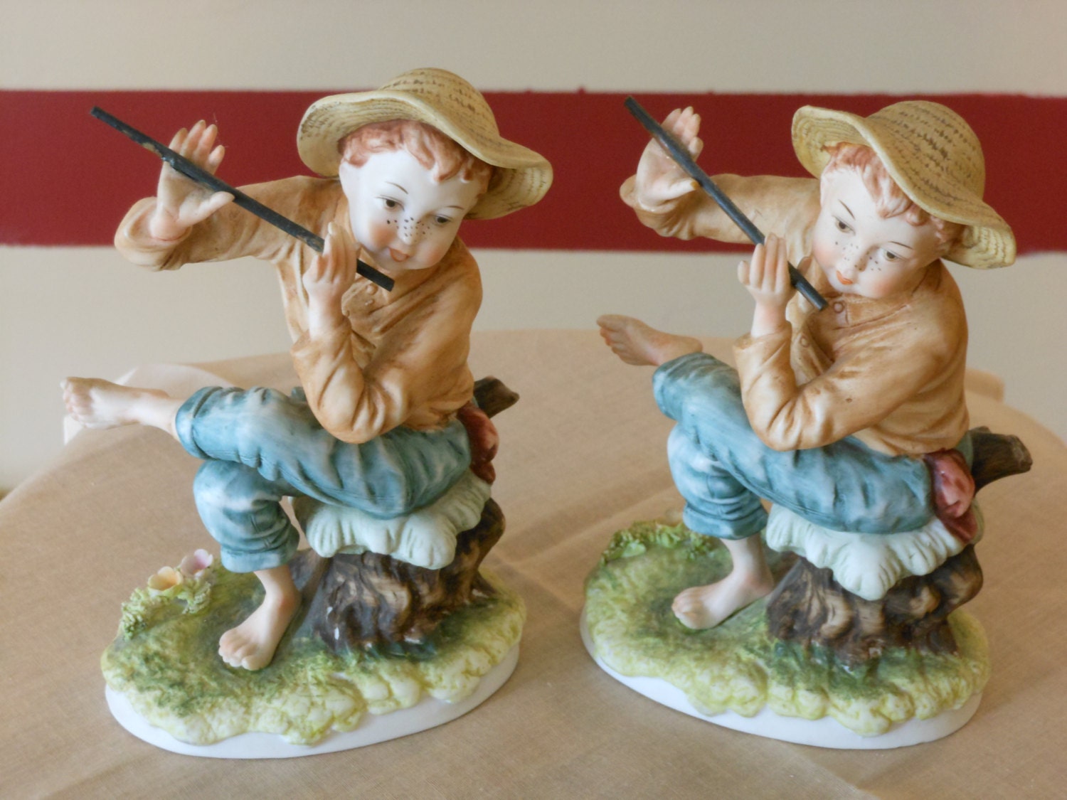 A Pair of Tom Sawyer Lefton Figurines (RESERVED for Heather)