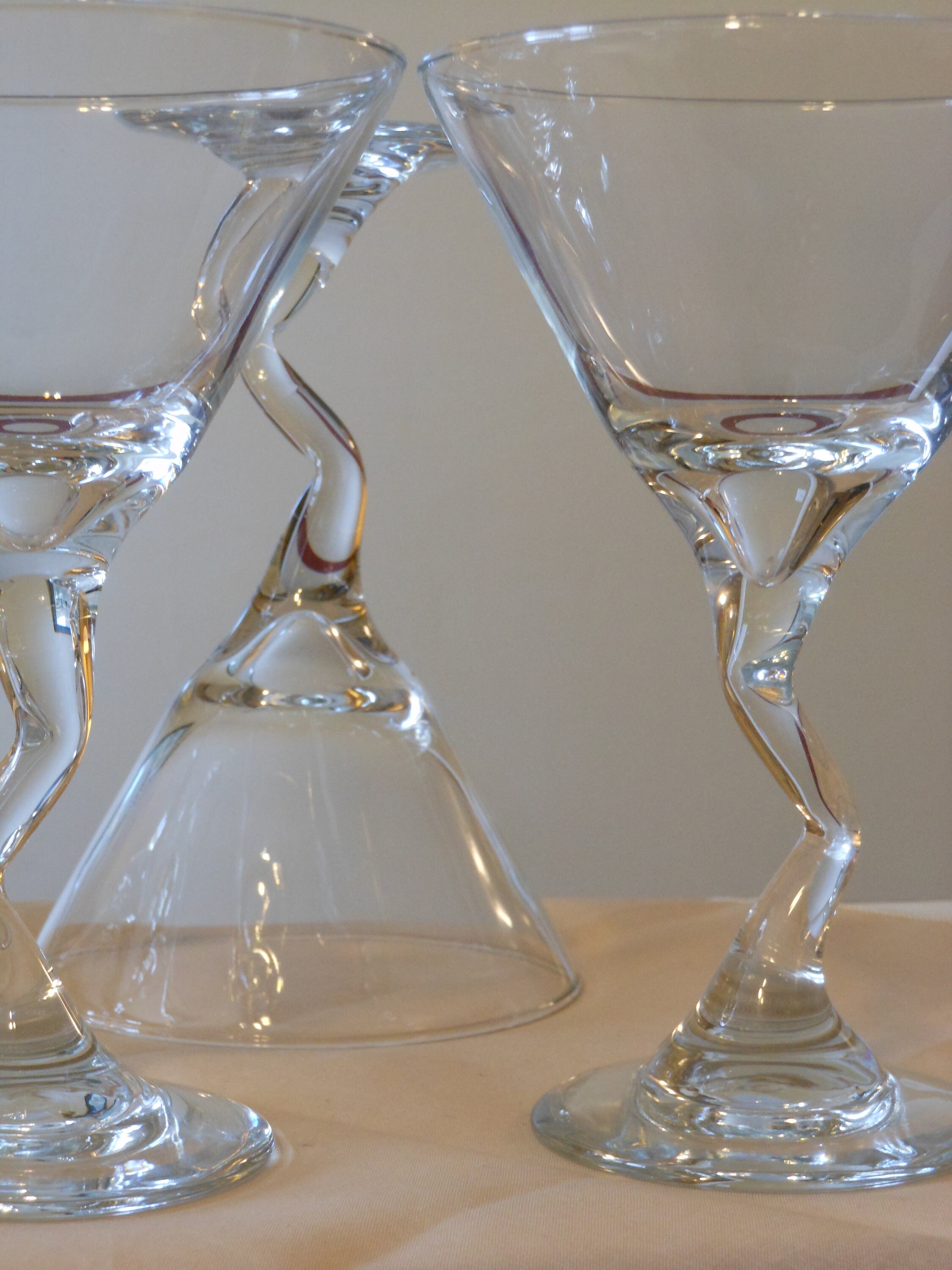Set of Six TwistedStem Margarita Glasses