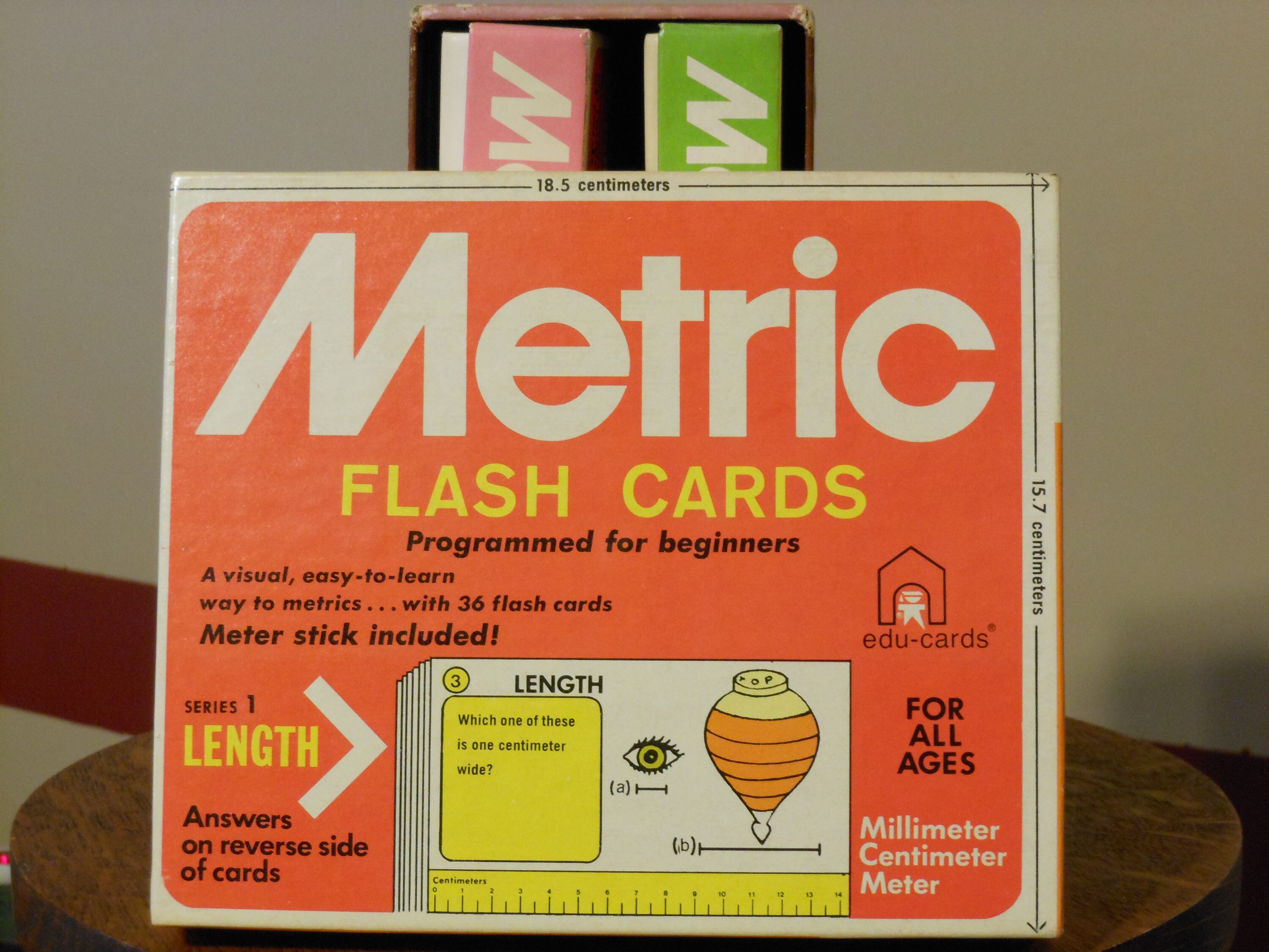 Vintage Boxed Set of Metric Flash Cards