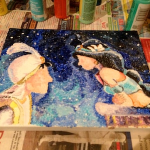 Aladdin and Princess Jasmine Inspired Painting image 1