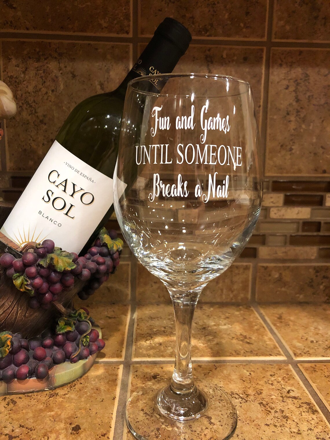Custom Designed Wine Glasses With Funny Quotes Names Dates Etsy
