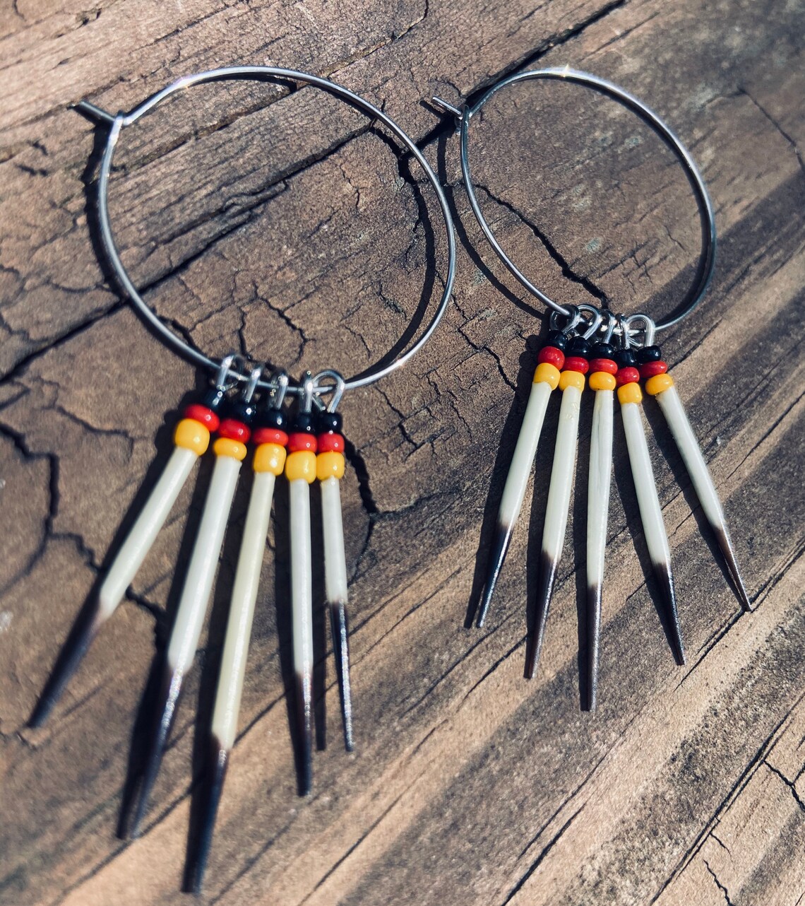 Medicine Wheel Hoops 5 Quills Etsy