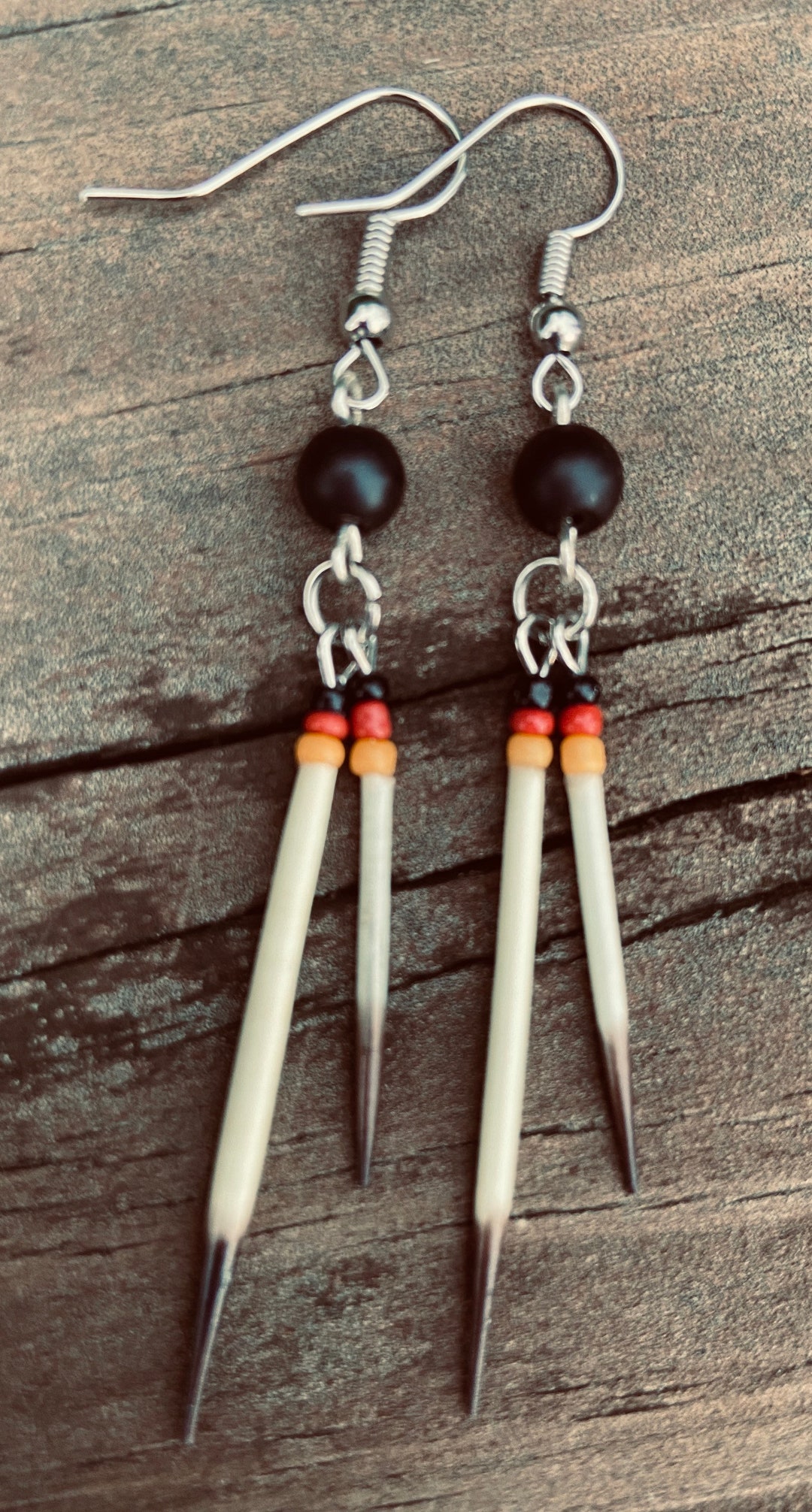 Matte Onyx Double Medicine Quills Etsy