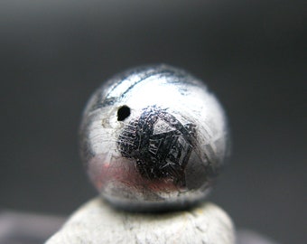 Muonionalusta Meteorite 10mm Round Bead from Sweden