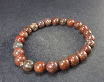 Rosophia Feldspar Bracelet From Rocky Mountains - 7" - 8mm Round Beads